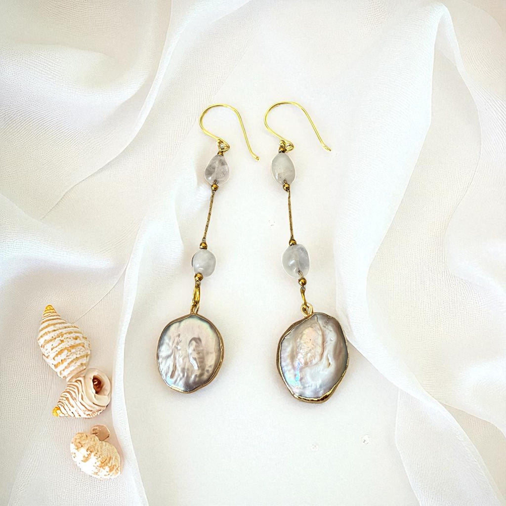 Golden Tides Baroque Drop Earrings