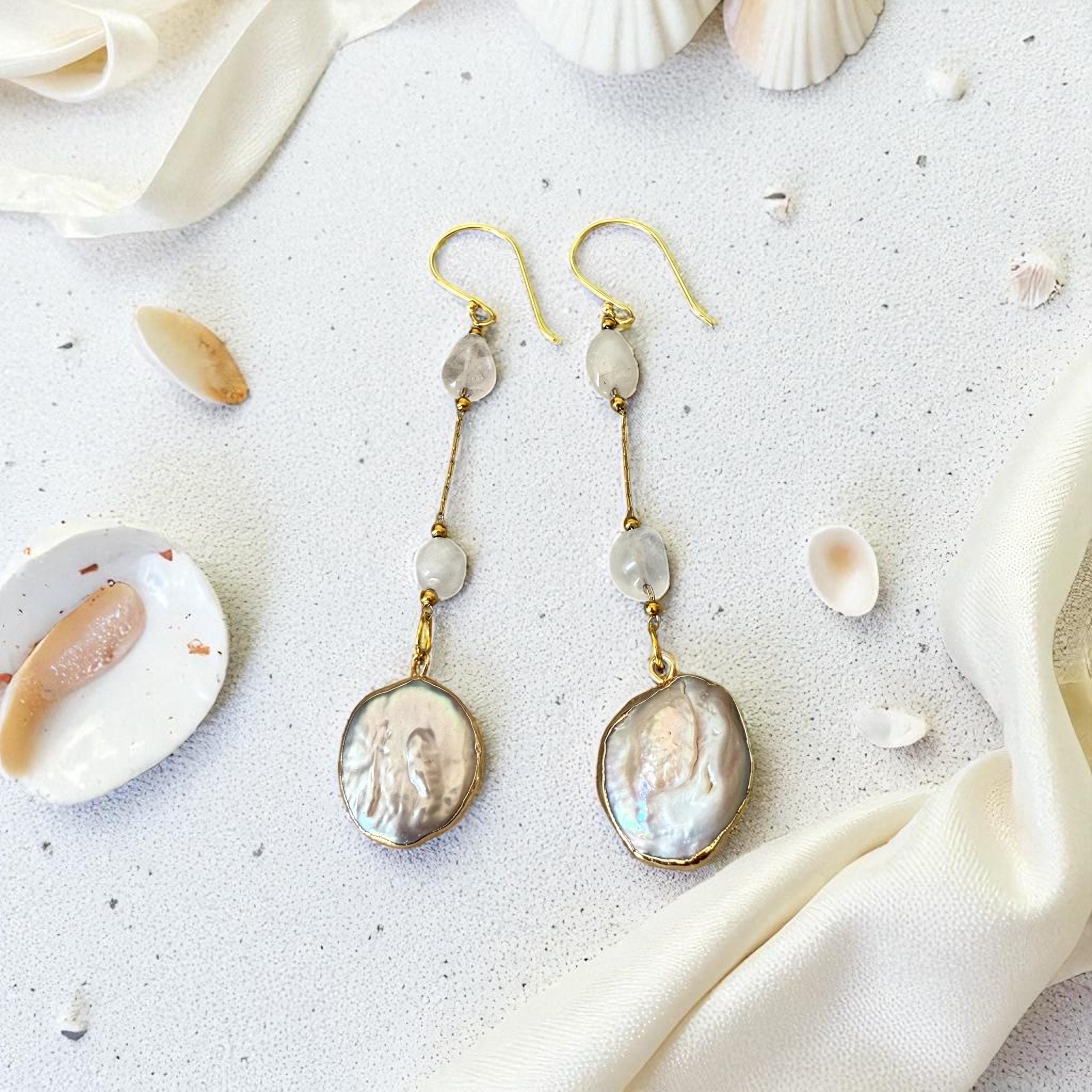 Golden Tides Baroque Drop Earrings