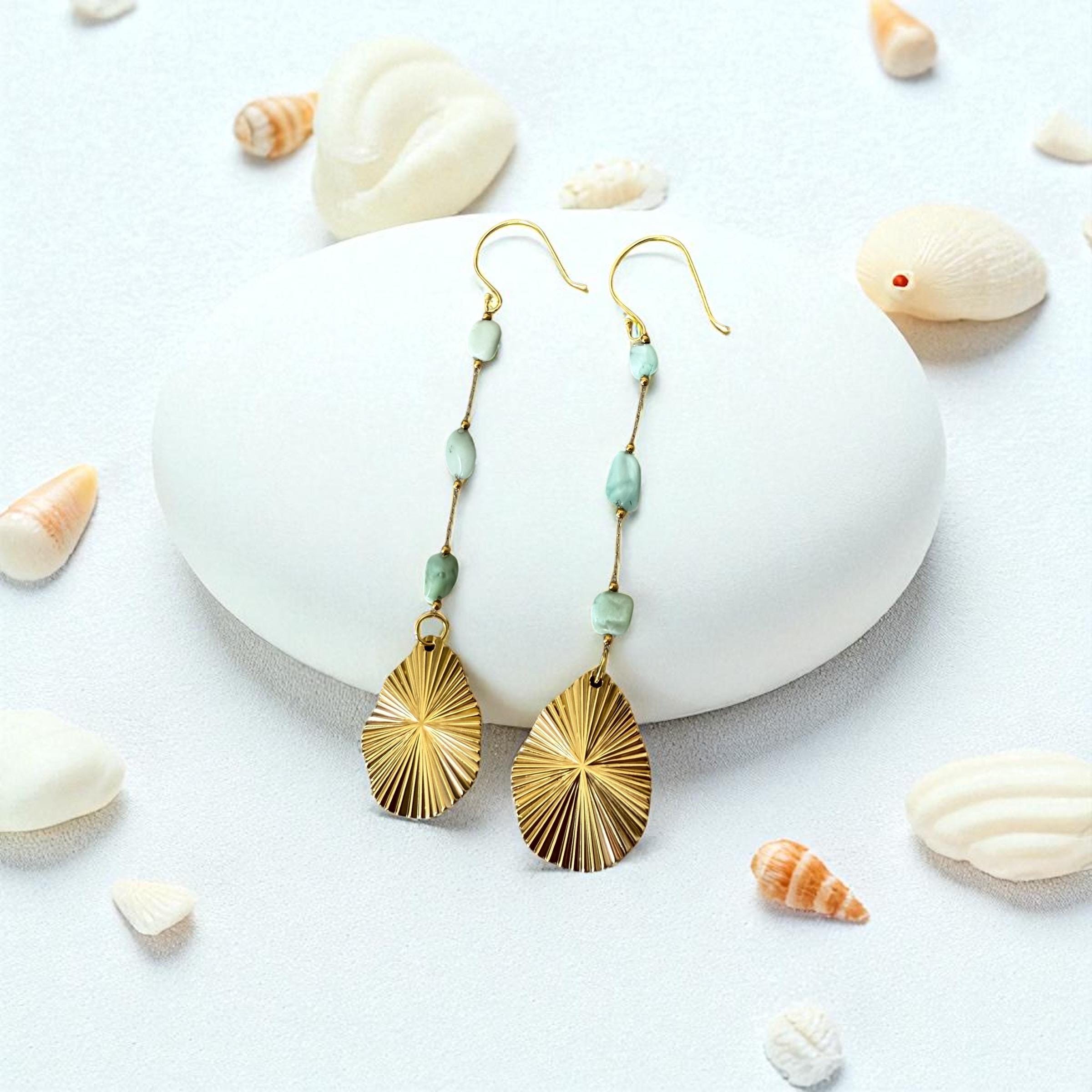 Solar Drift Drop Earrings – Golden Horizon Collection