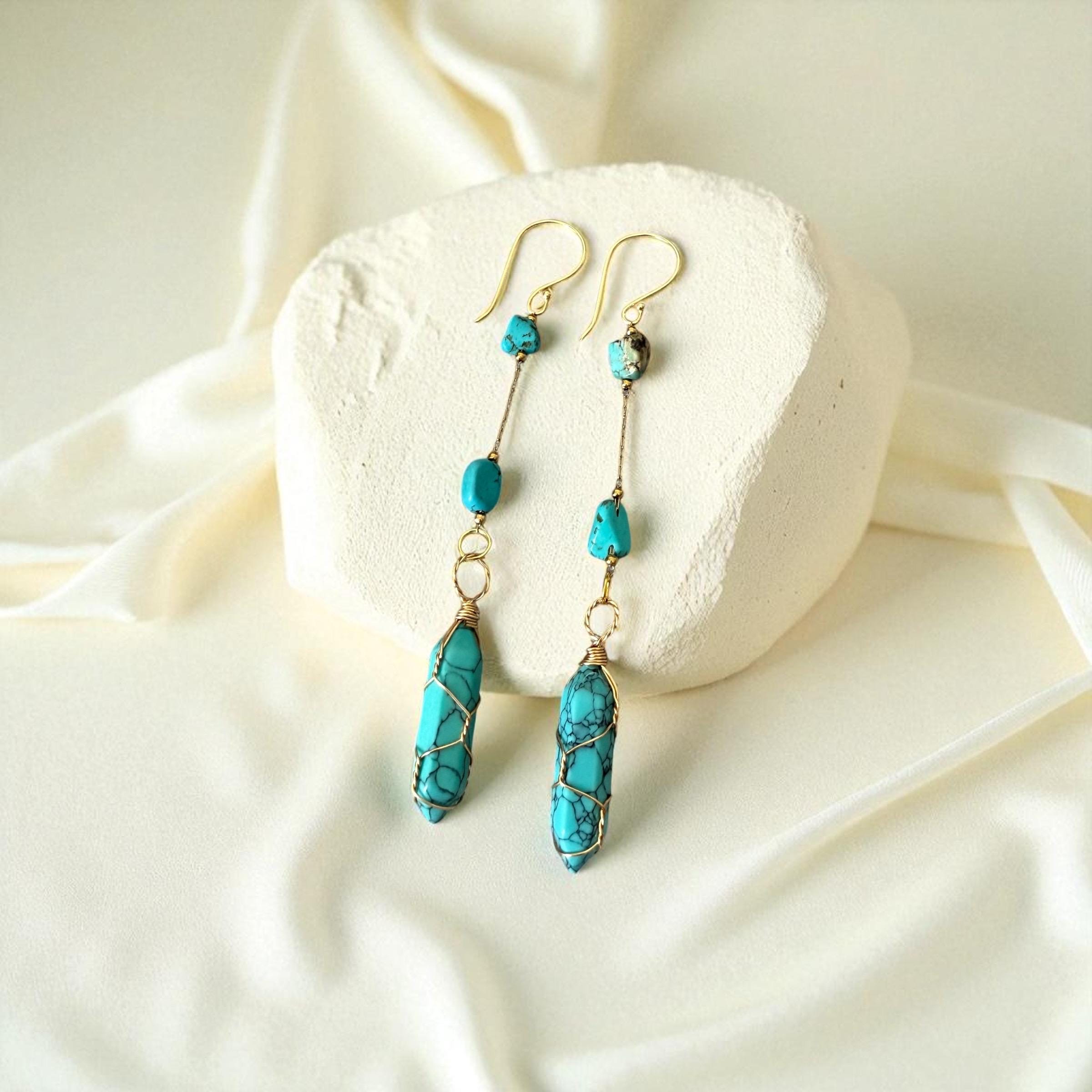 Azure Siren Drop Earrings – Oceanbound Collection