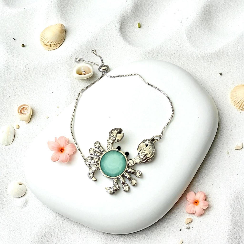 Aqua Crab Bolo Bracelet – Midnight Sands Collection