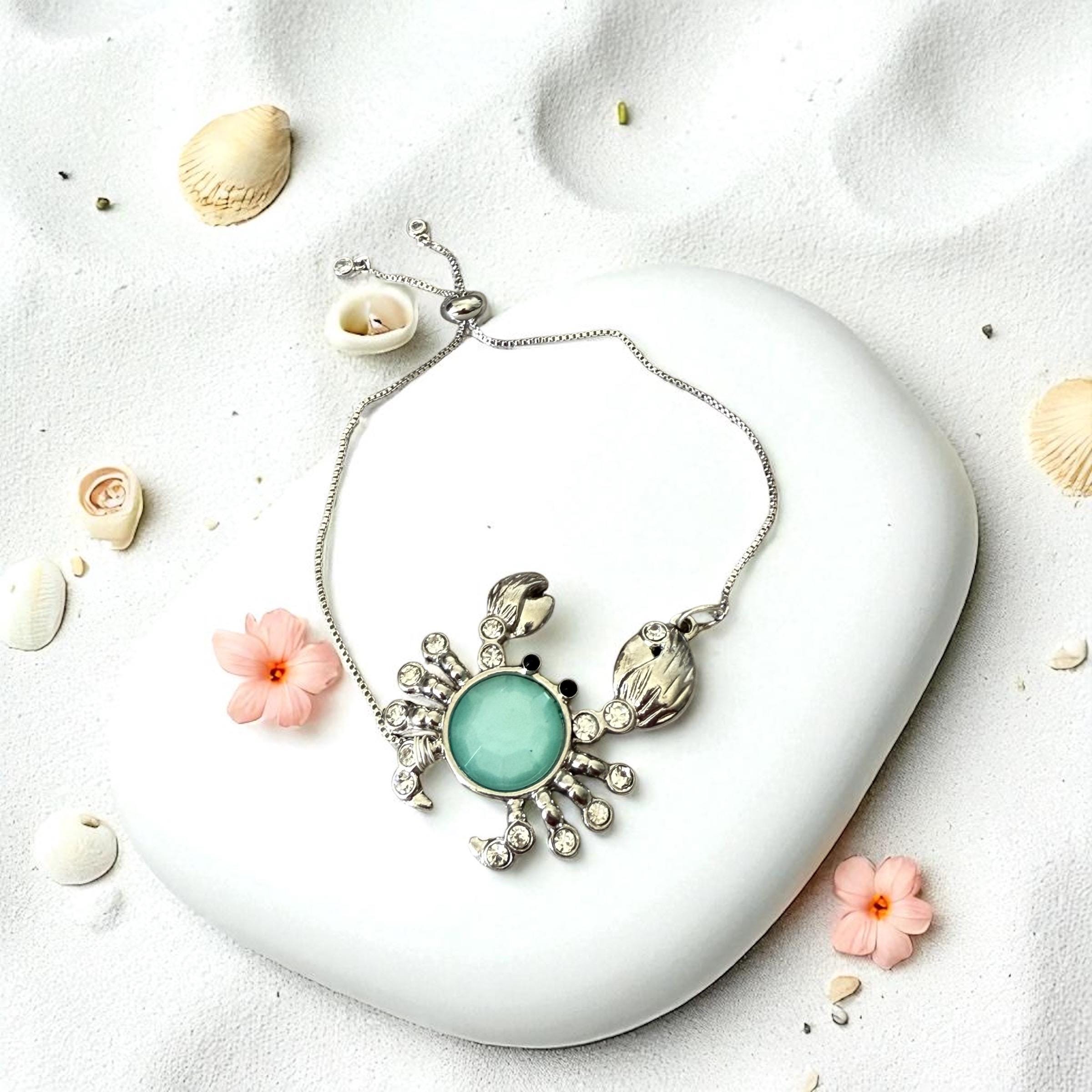 Aqua Crab Bolo Bracelet – Midnight Sands Collection