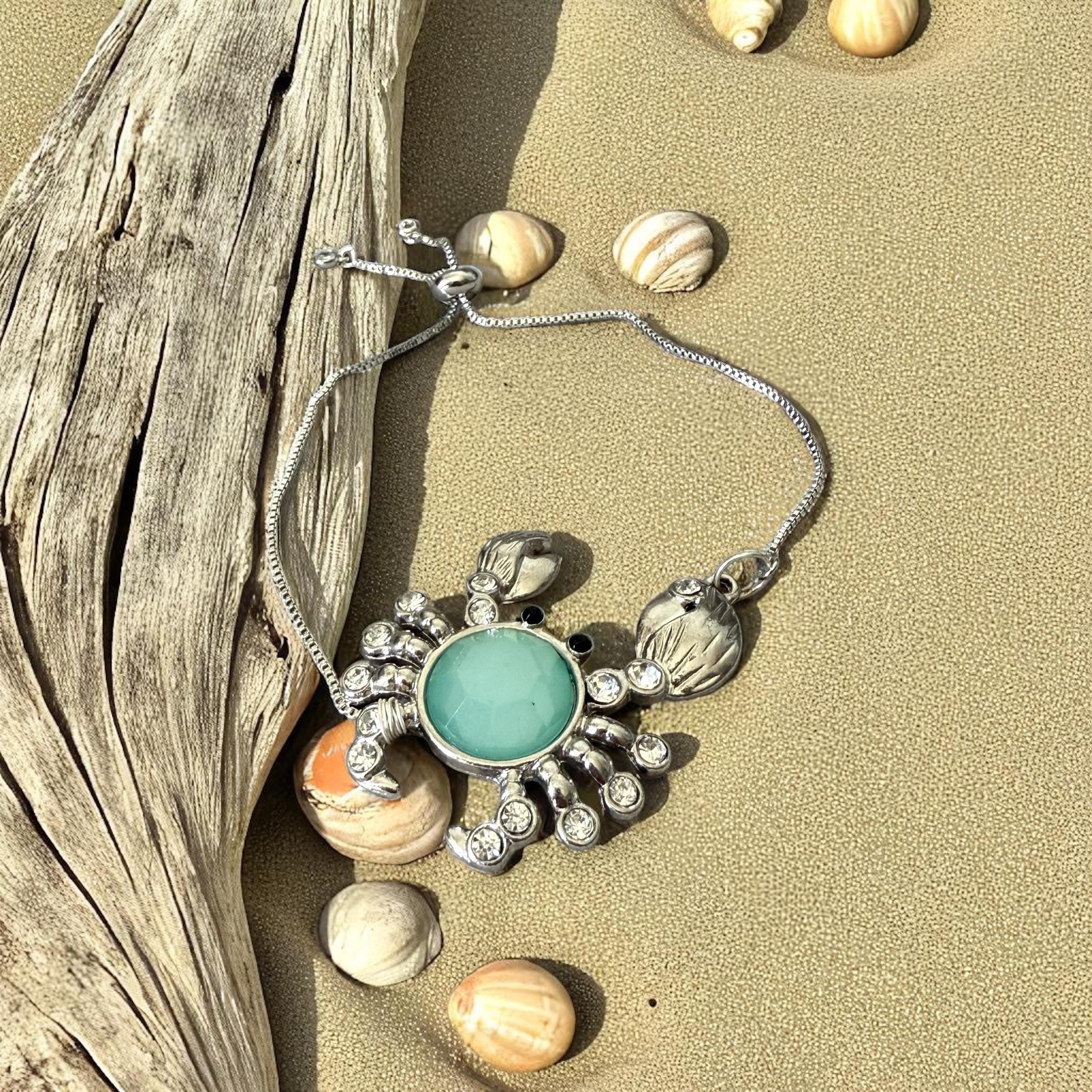 Aqua Crab Bolo Bracelet – Midnight Sands Collection