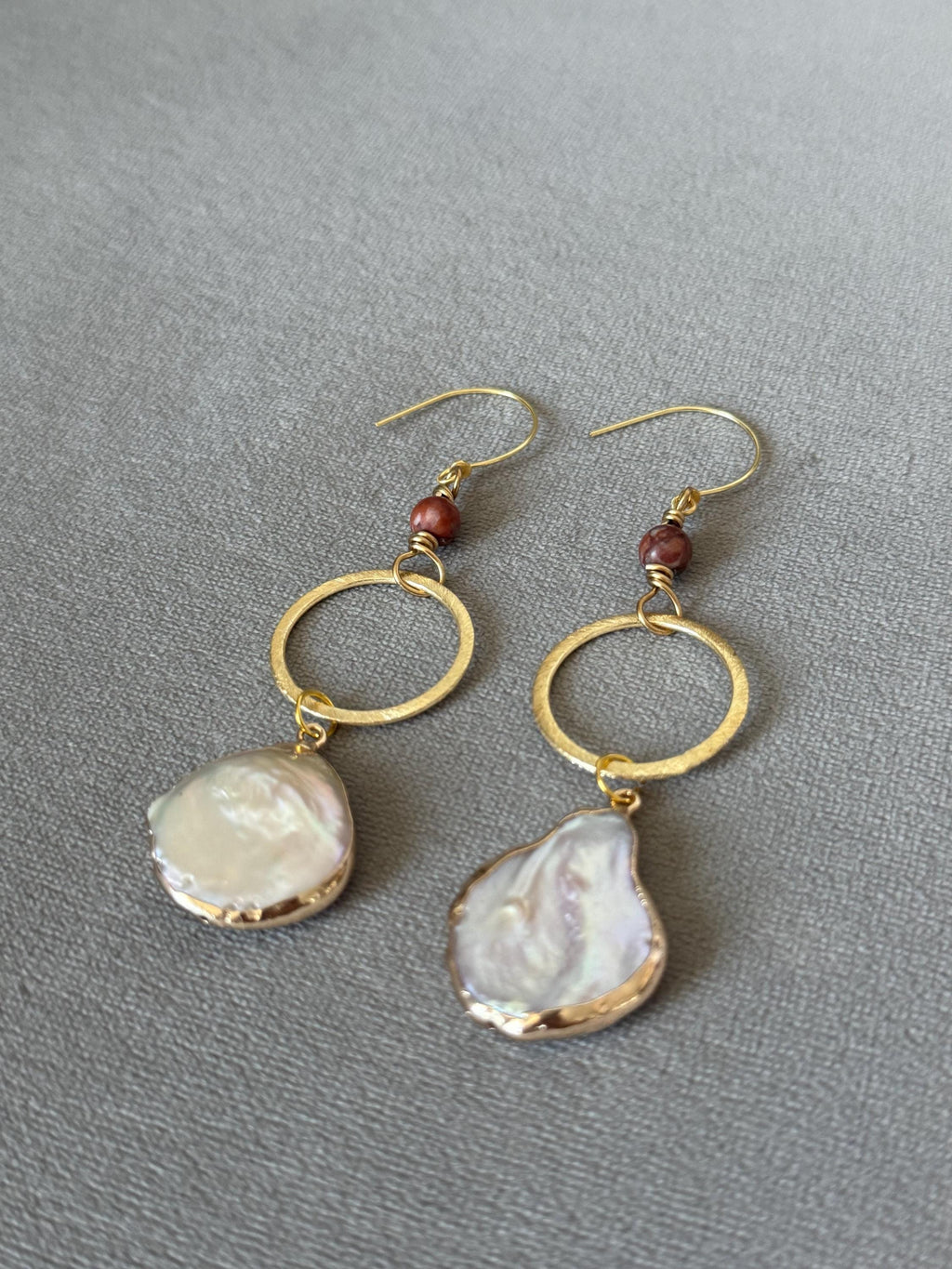 Gilded Tide Drop Pearl Earrings