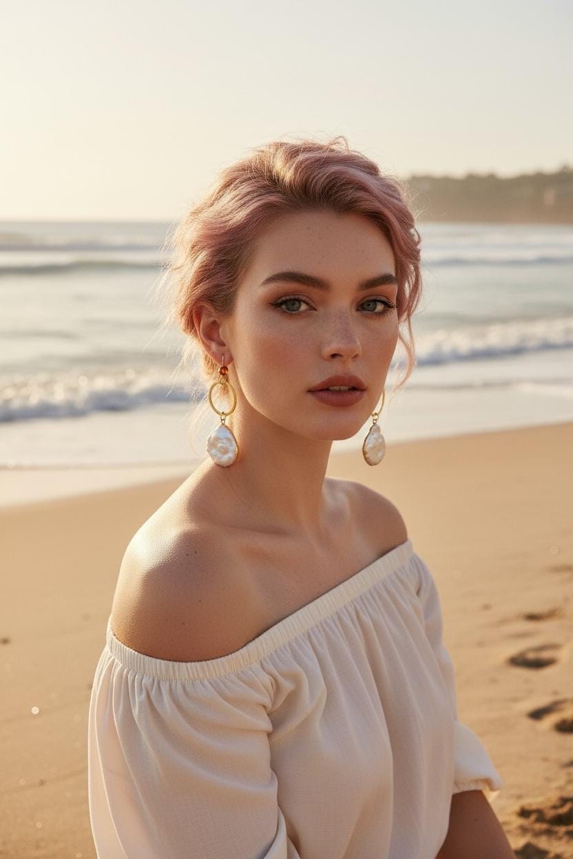 Gilded Tide Drop Pearl Earrings