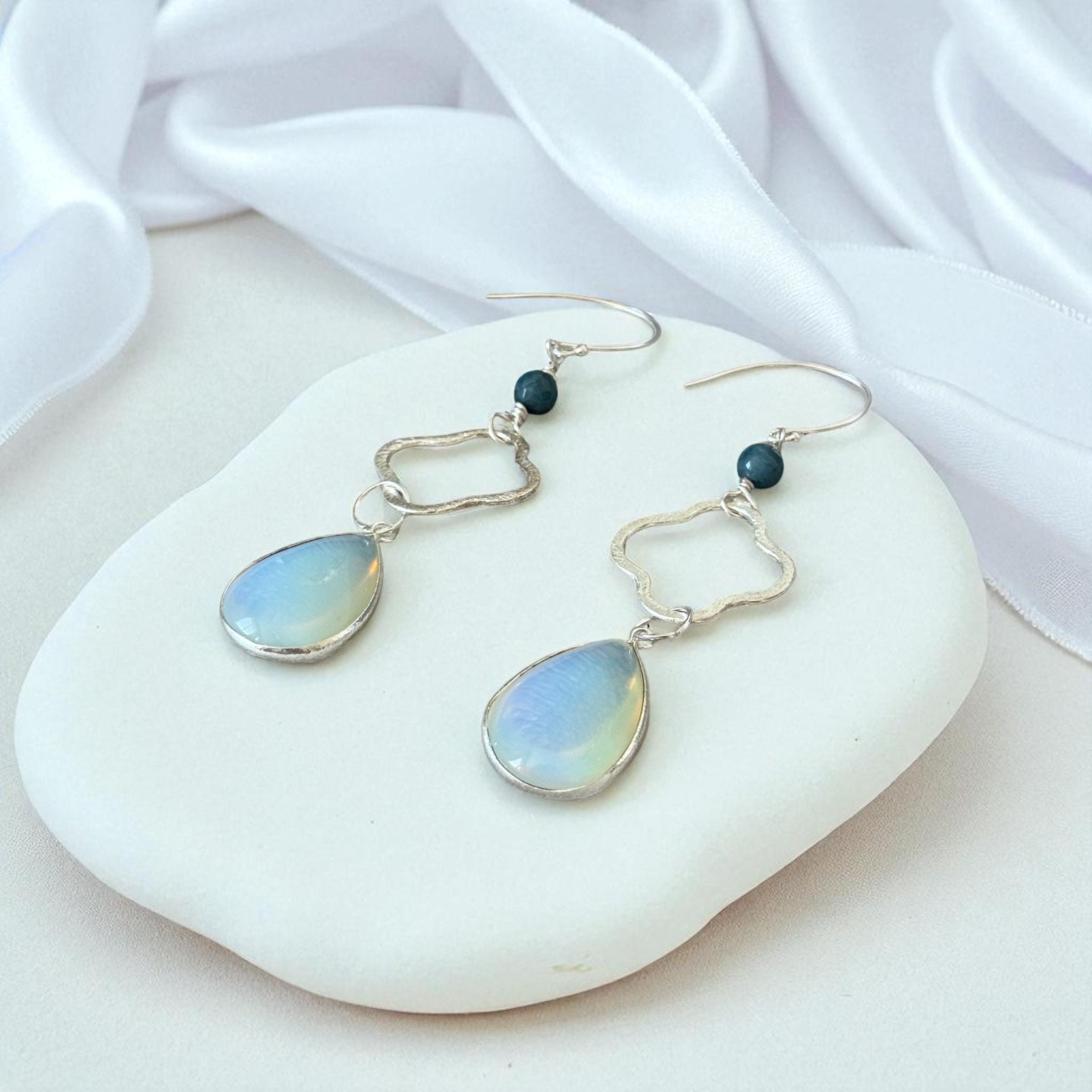 Azure Mirage Drop Earrings