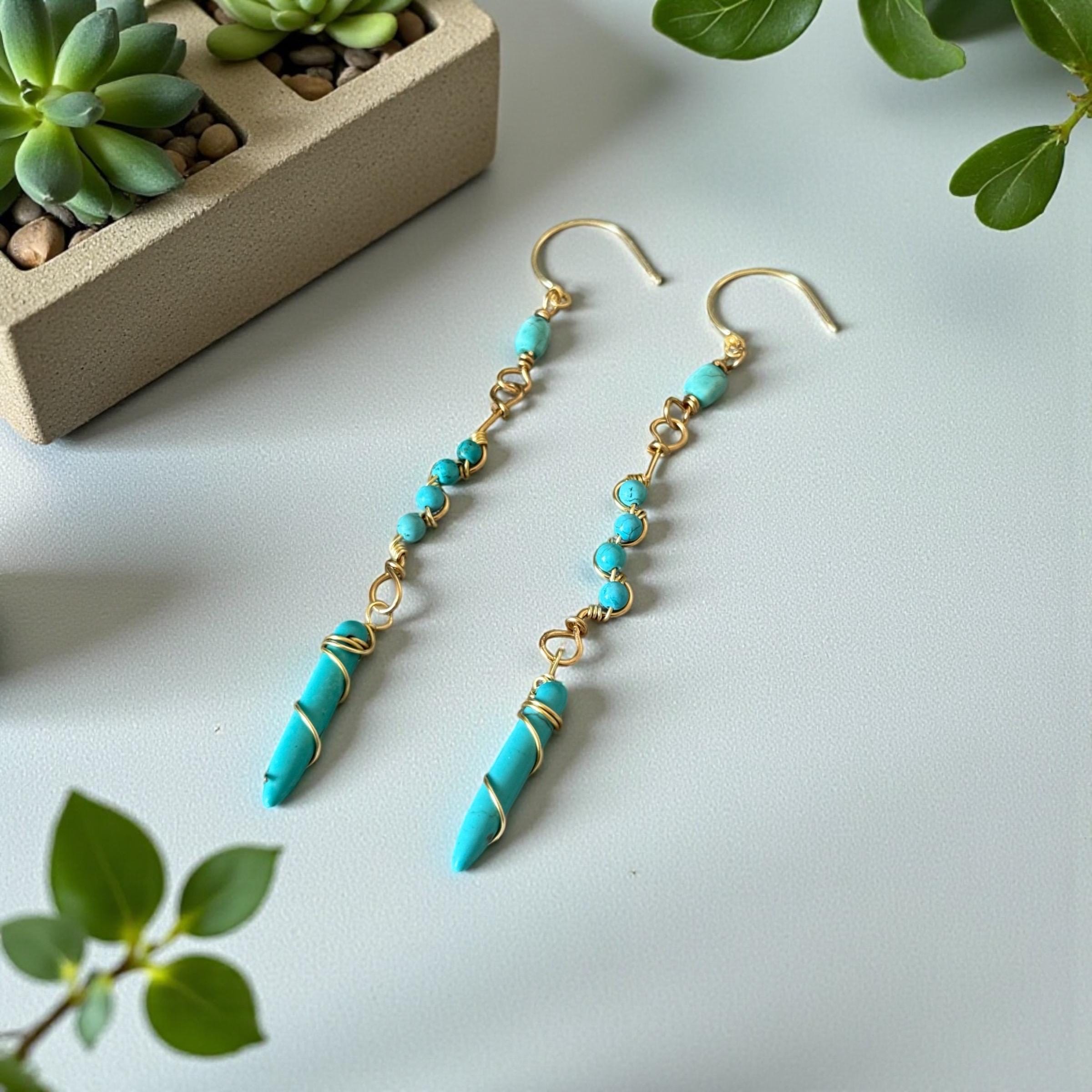 Turquoise Mirage Earrings – Desert Siren Collection