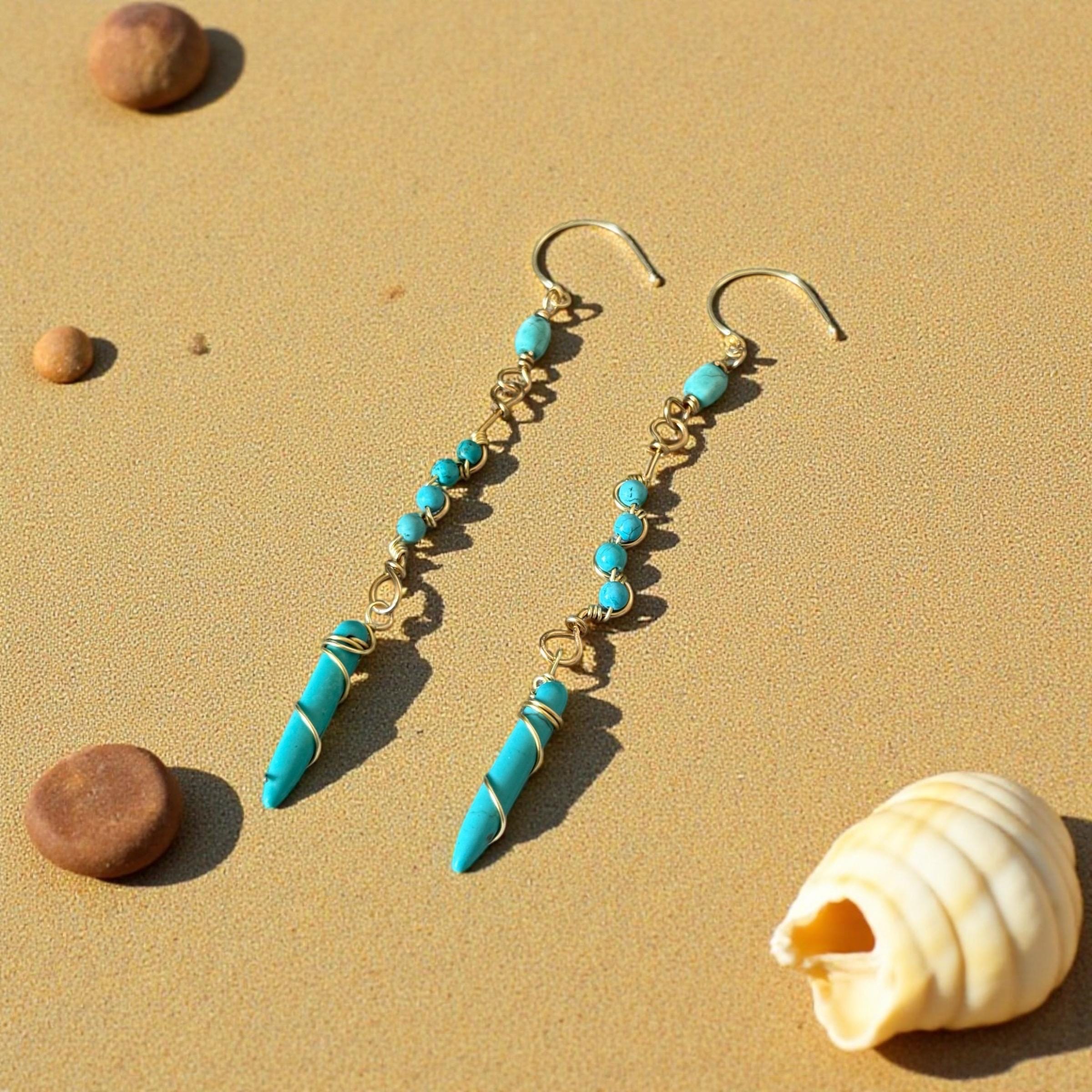 Turquoise Mirage Earrings – Desert Siren Collection