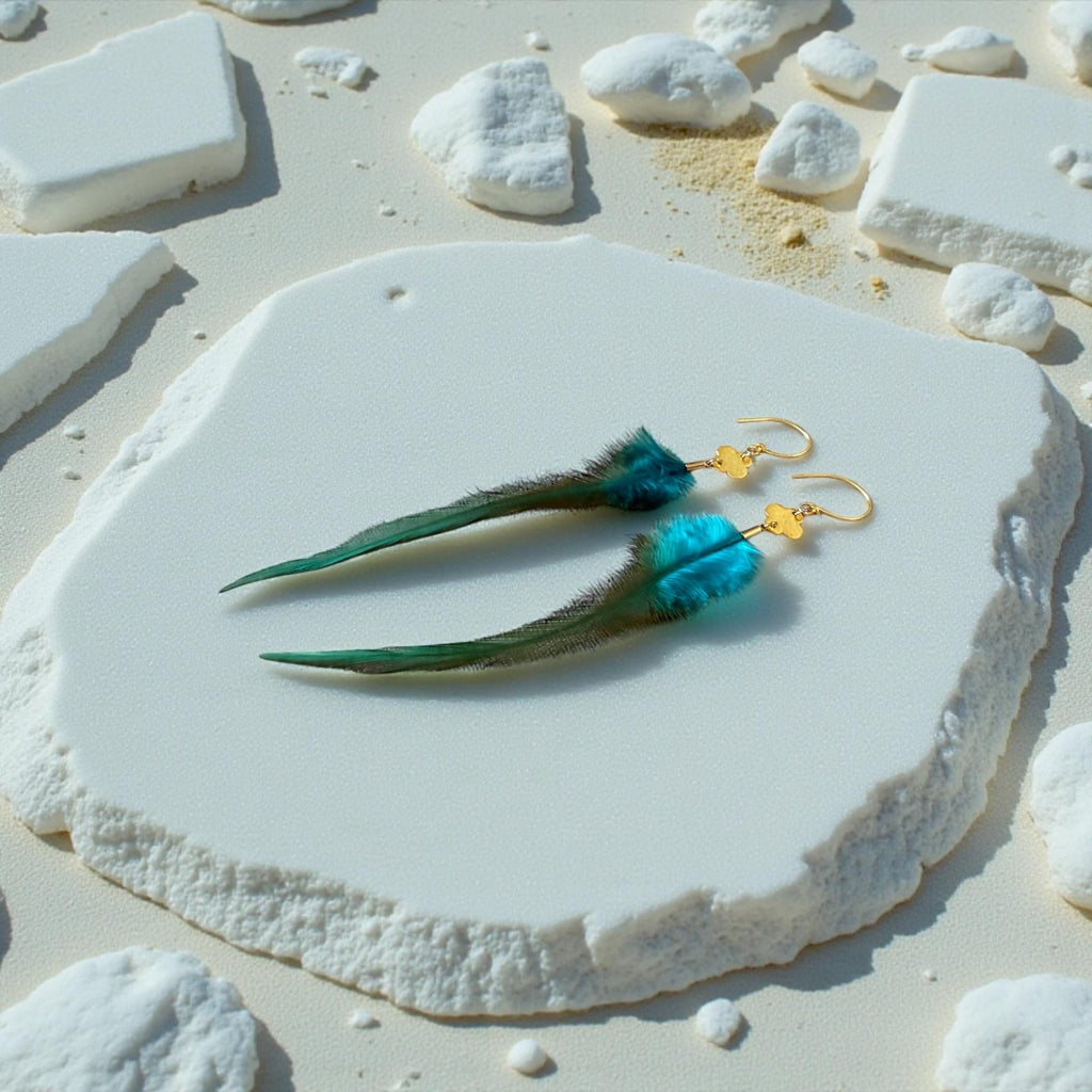 Feathered Siren’s Whisper Feather Earrings