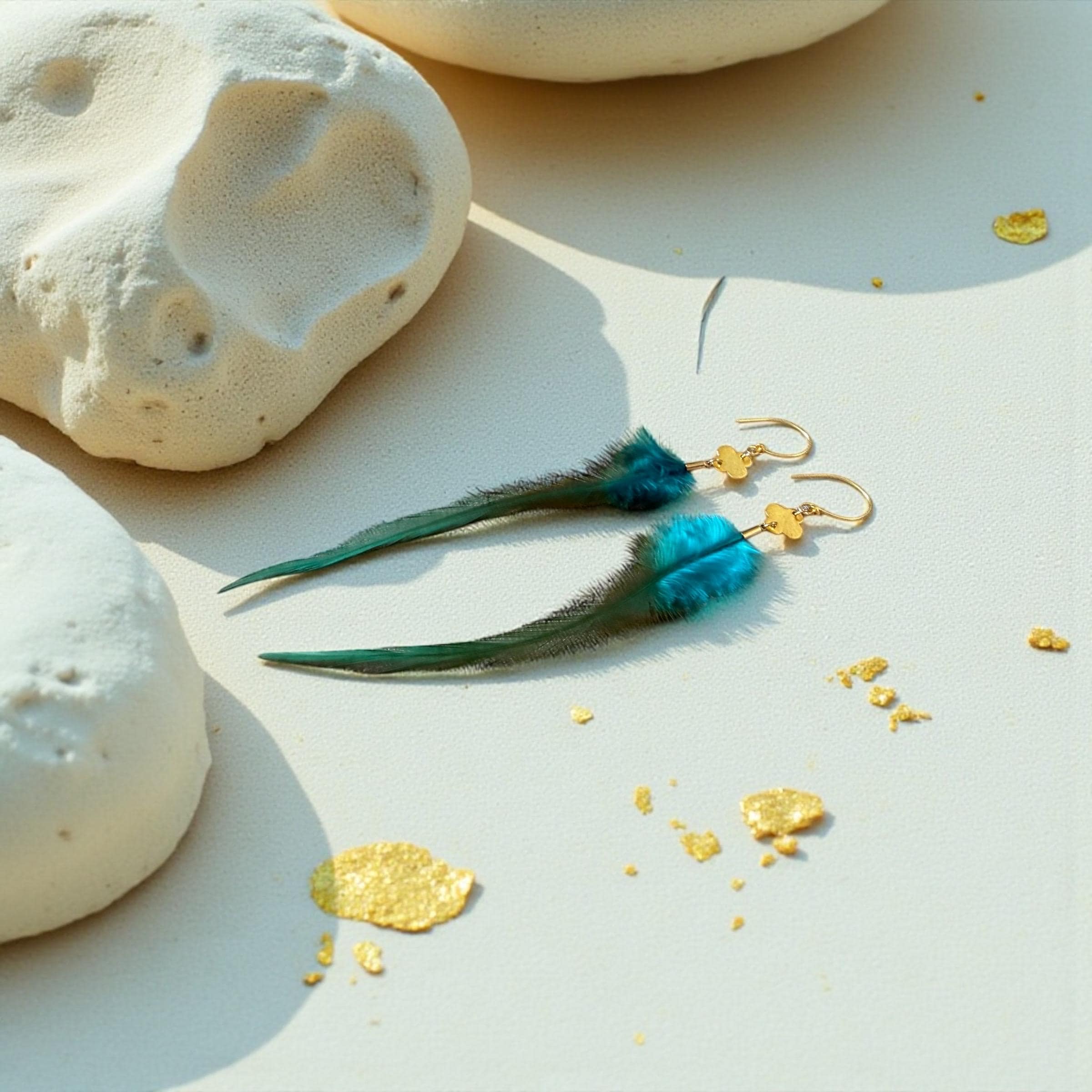 Feathered Siren’s Whisper Feather Earrings