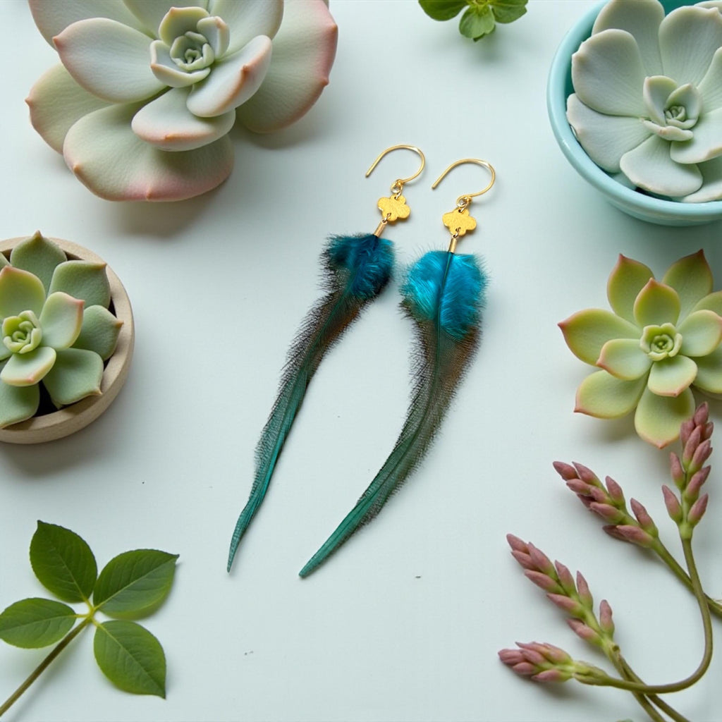 Feathered Siren’s Whisper Feather Earrings