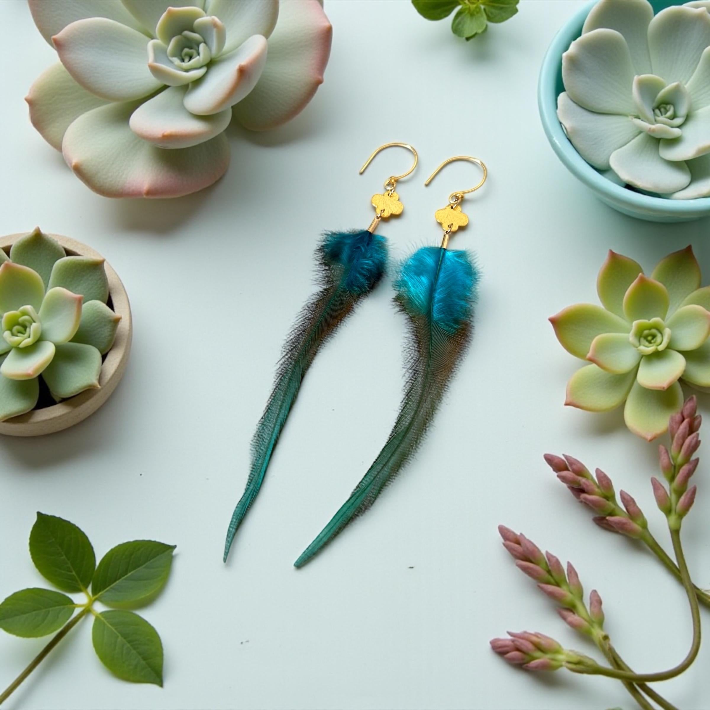 Feathered Siren’s Whisper Feather Earrings