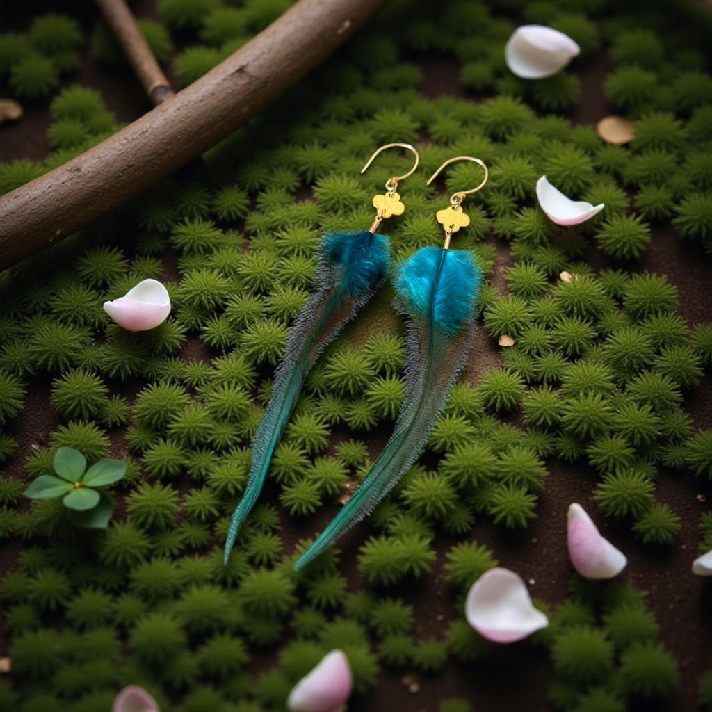 Feathered Siren’s Whisper Feather Earrings