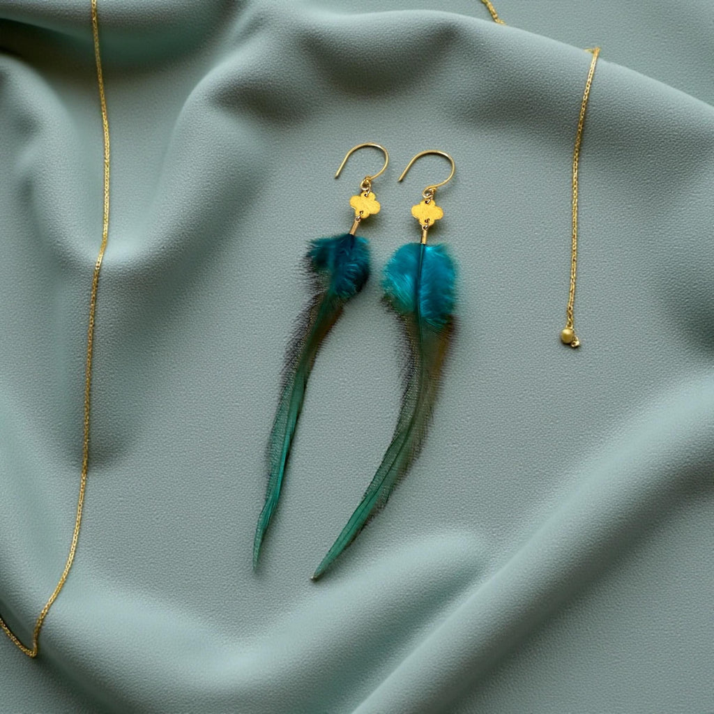 Feathered Siren’s Whisper Feather Earrings