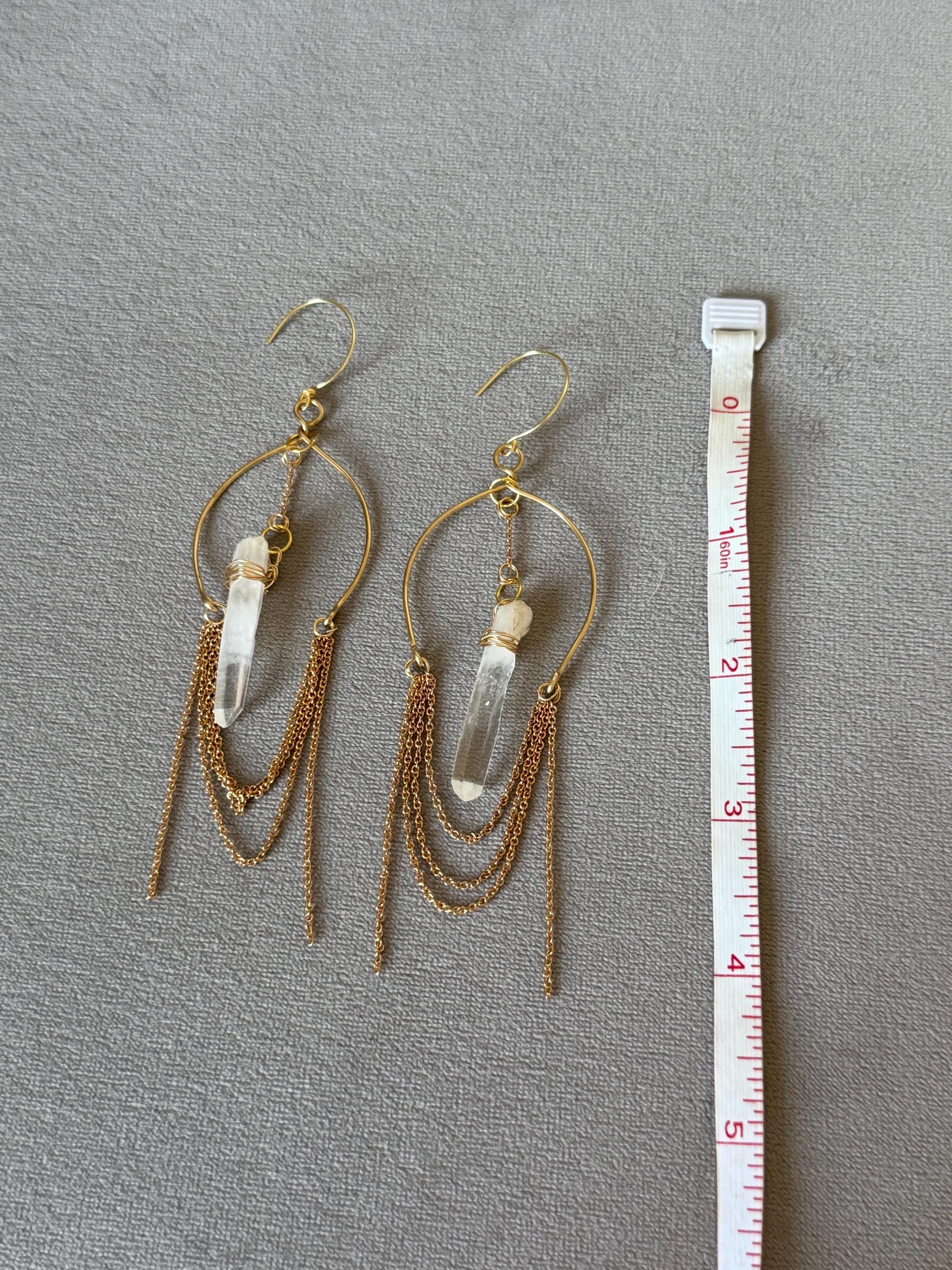 Golden Aura Milky Quartz Earrings