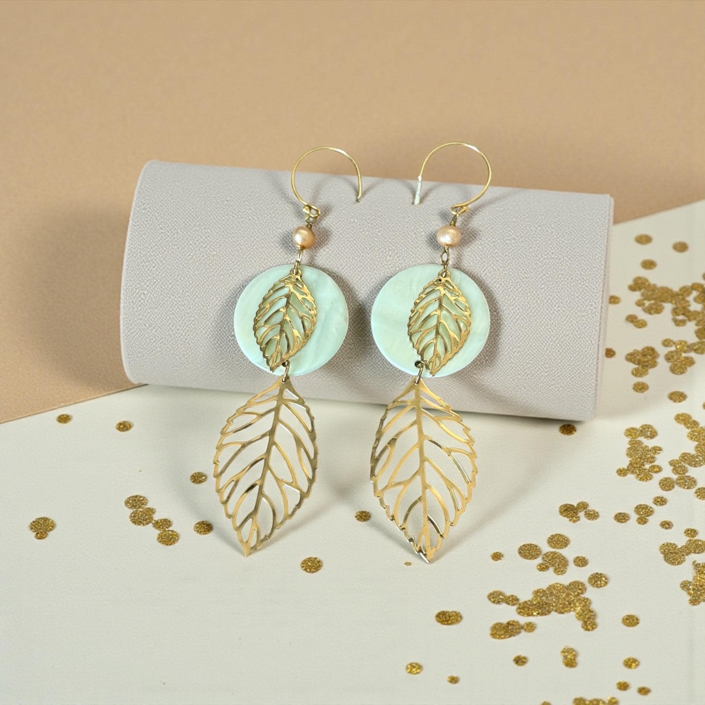 Golden Willow Drop Earrings