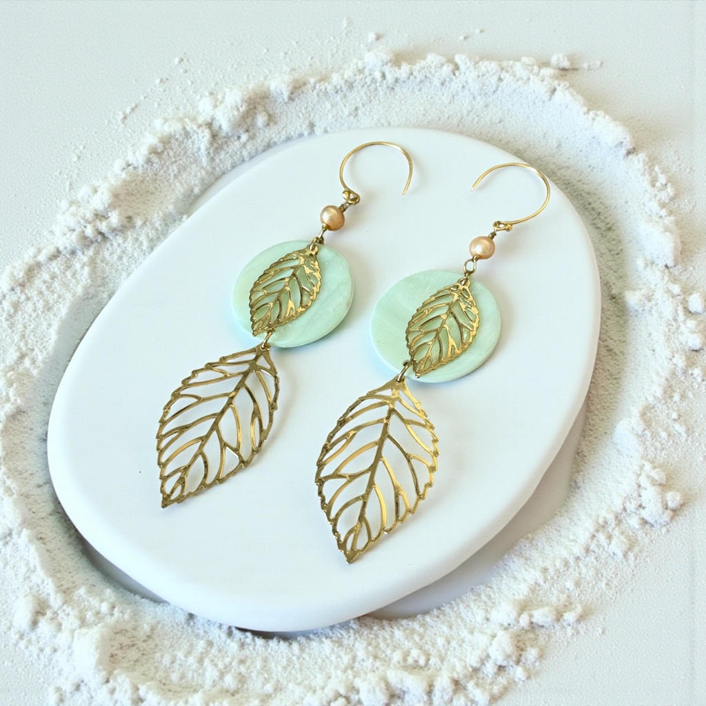 Golden Willow Drop Earrings