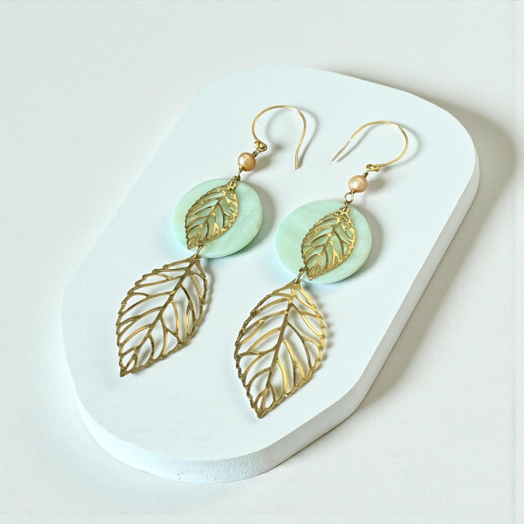 Golden Willow Drop Earrings