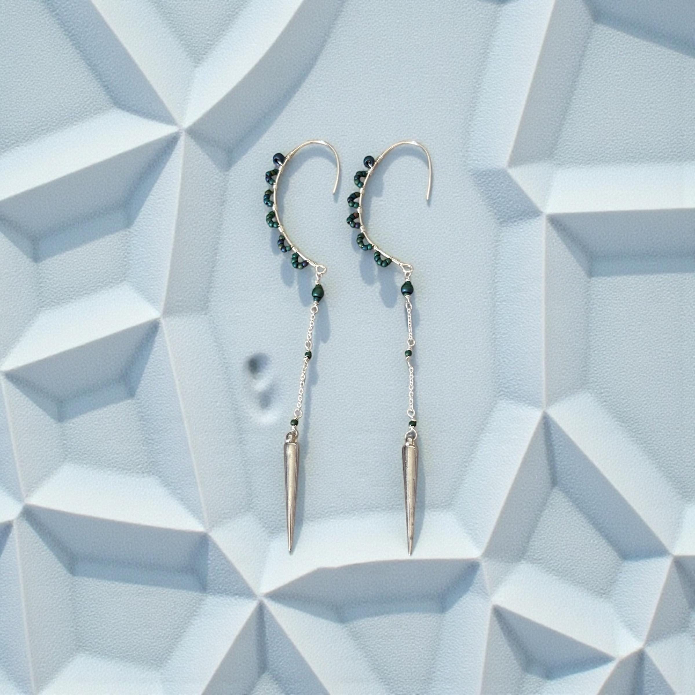 Shadow Siren Spike Drop Earrings