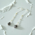 Striped Siren Drop Shell Earrings