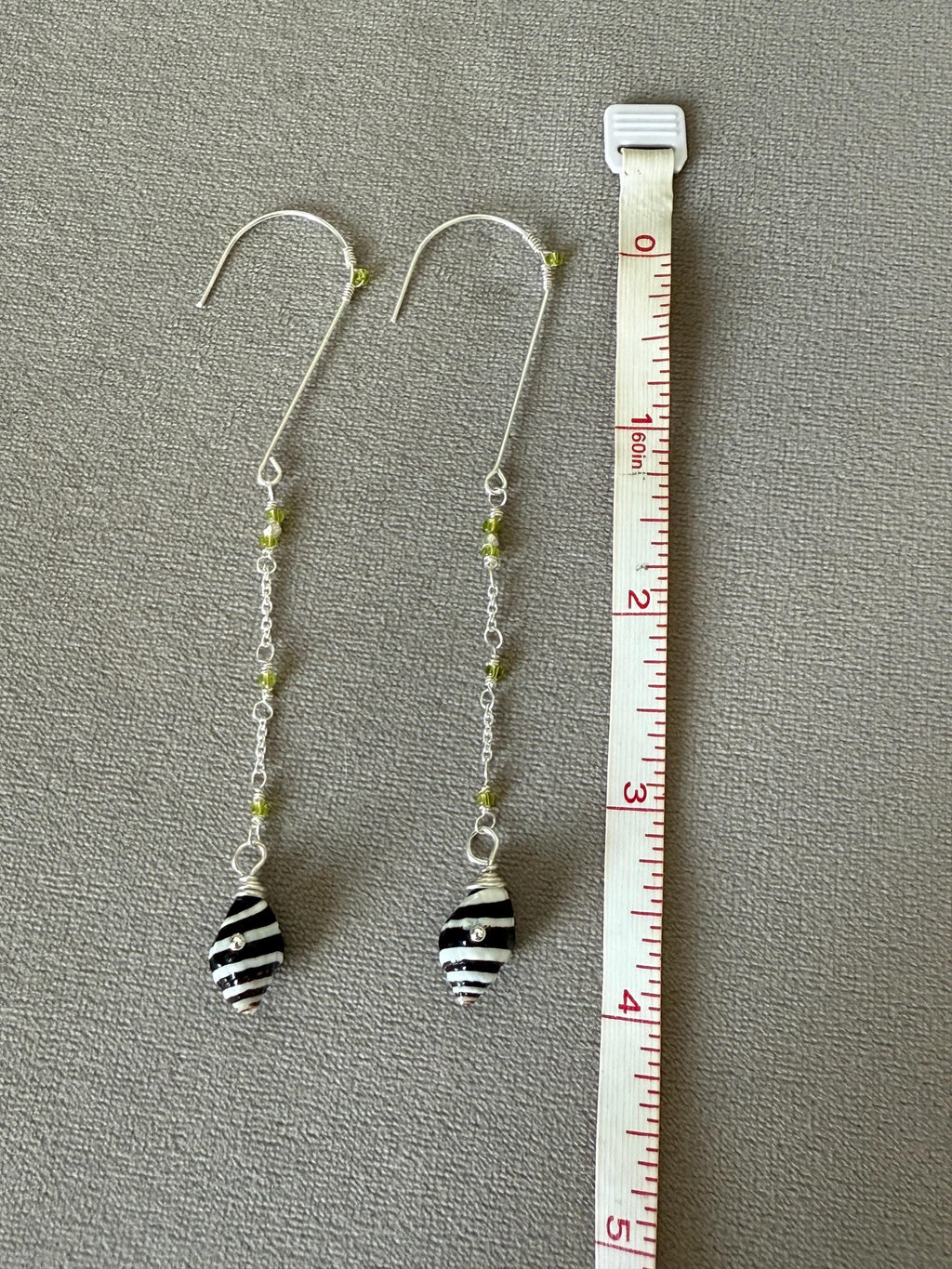 Striped Siren Drop Shell Earrings