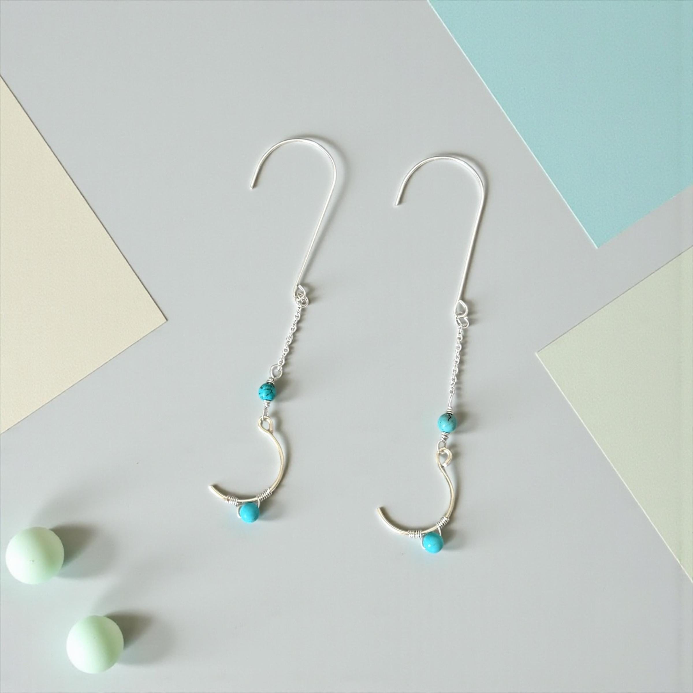 Coastal Crescent Drops Earrings
