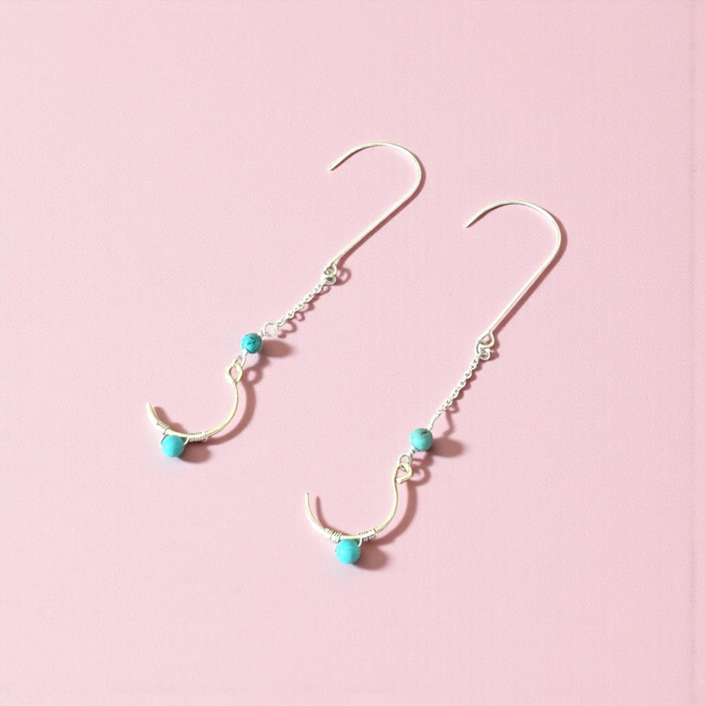 Coastal Crescent Drops Earrings