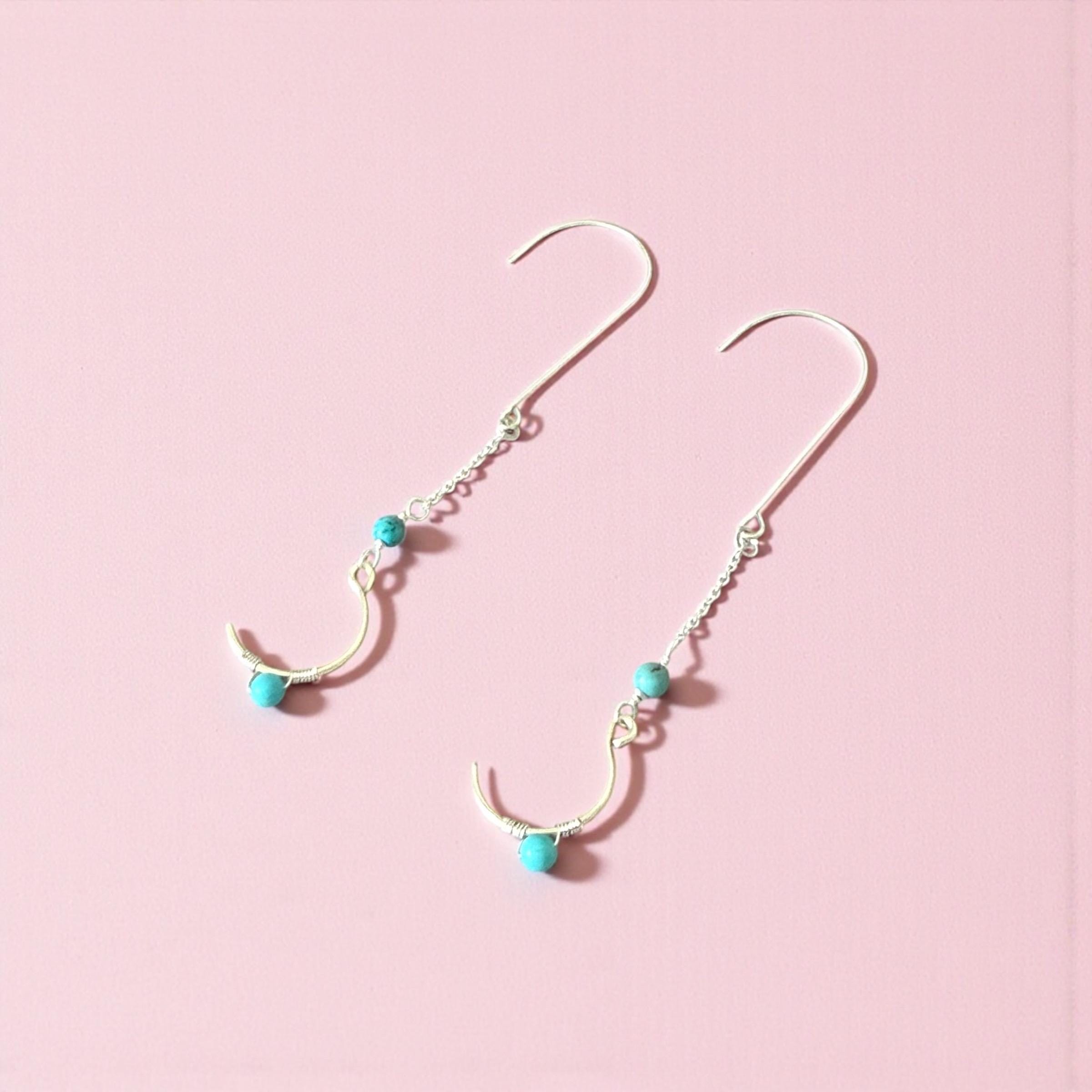 Coastal Crescent Drops Earrings