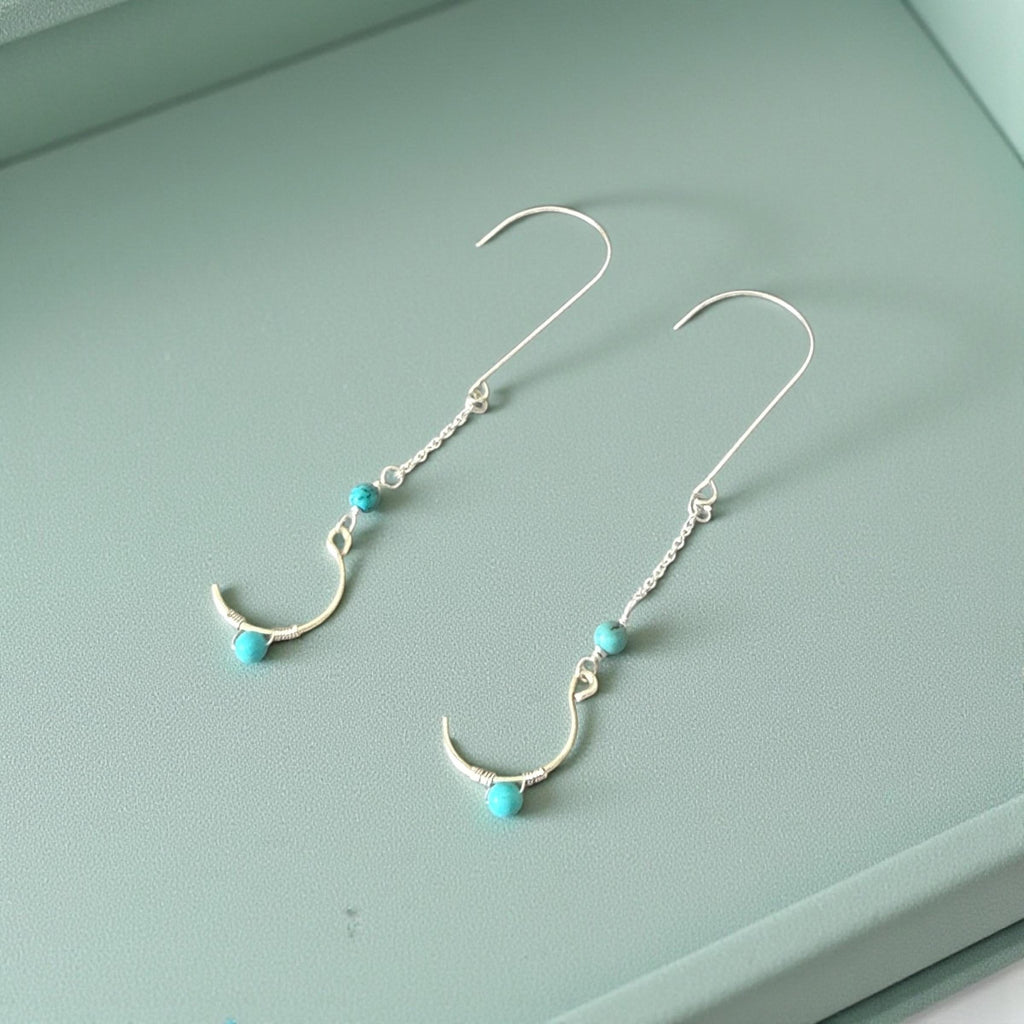 Coastal Crescent Drops Earrings