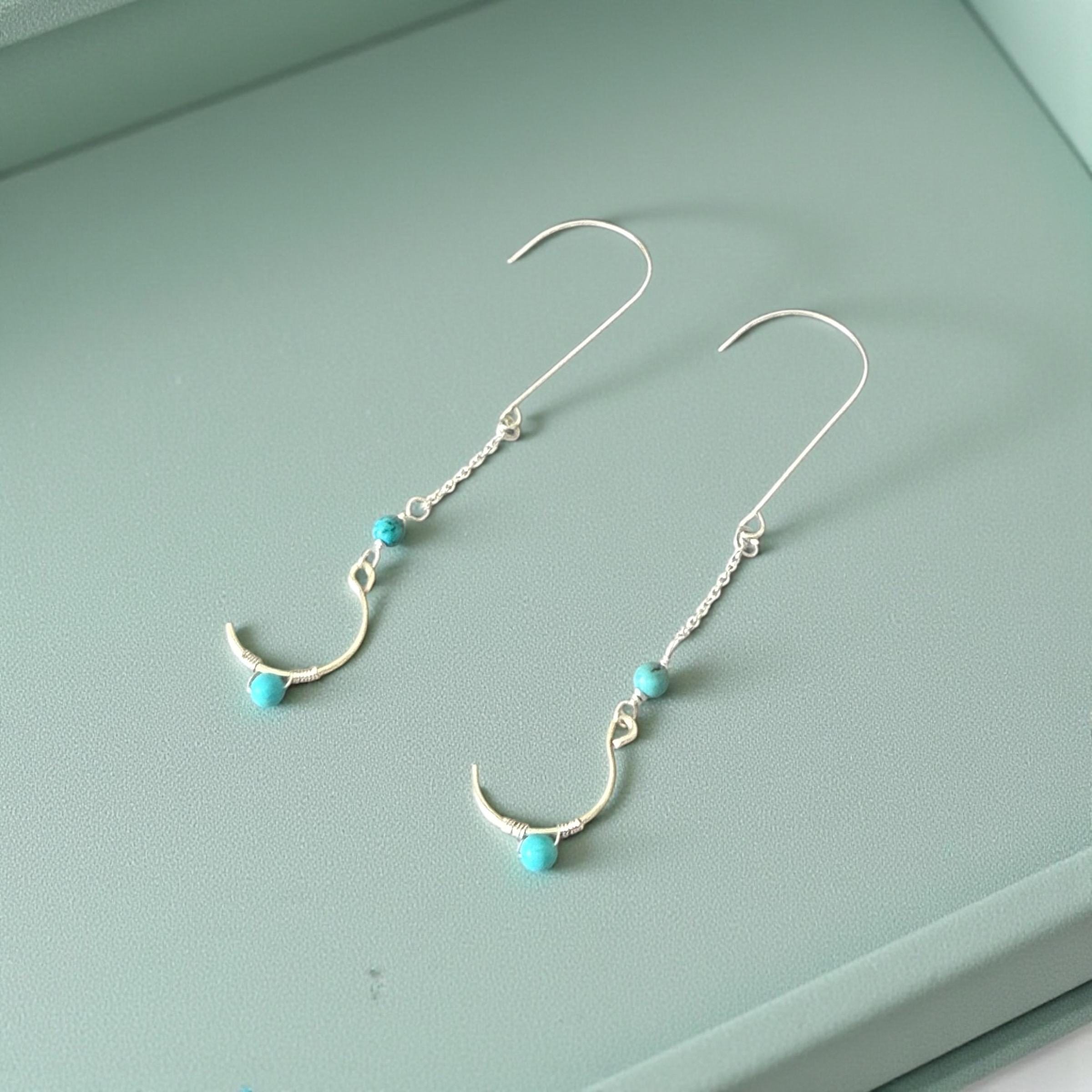 Coastal Crescent Drops Earrings