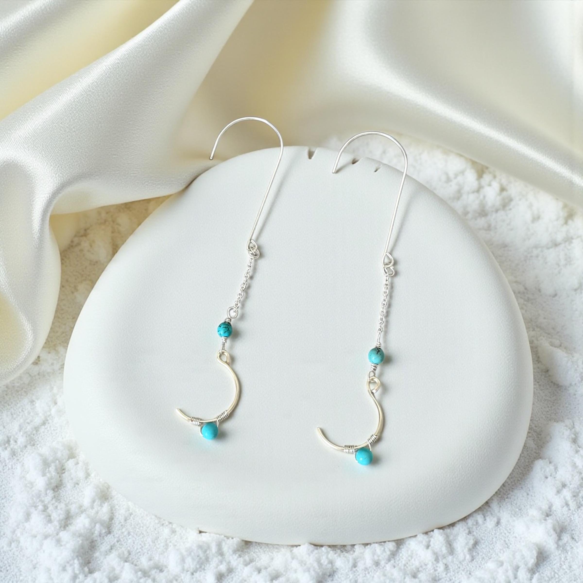 Coastal Crescent Drops Earrings