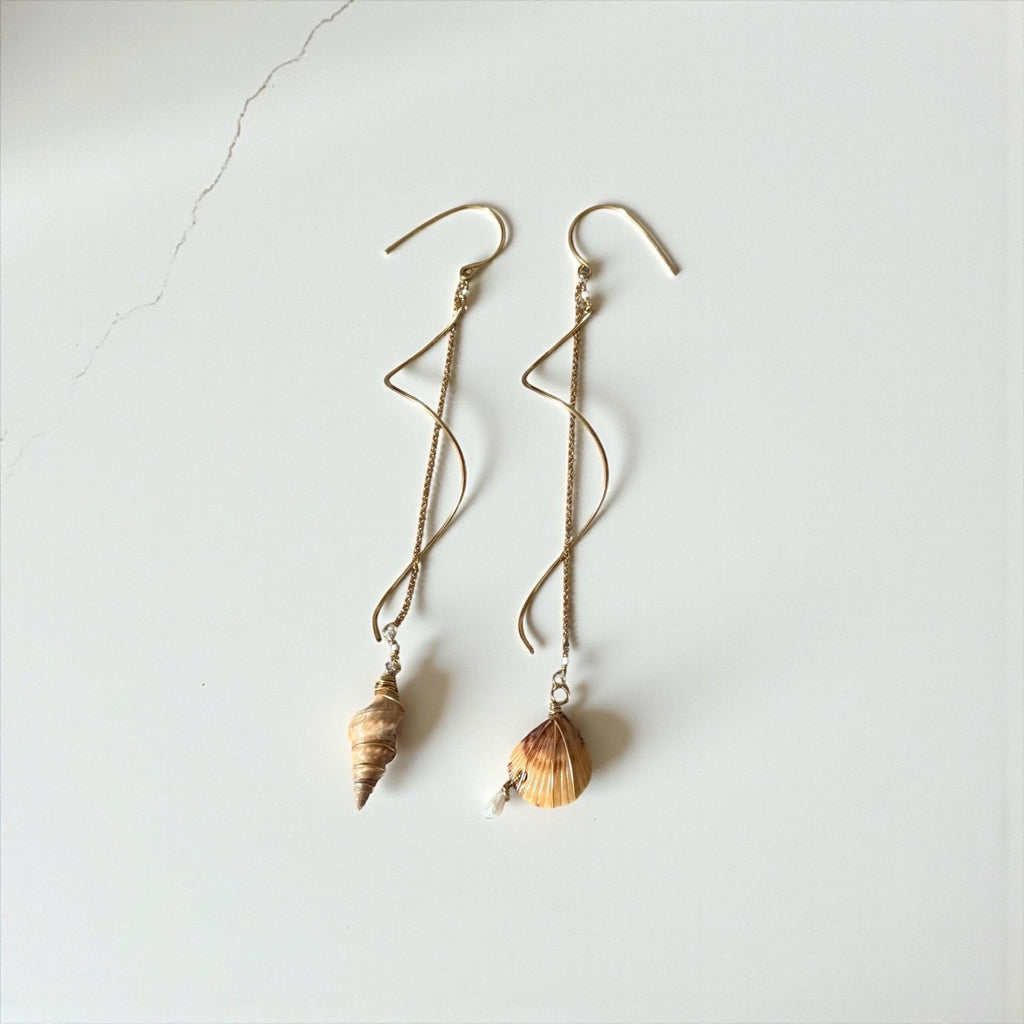 Golden Tides Asymmetrical Shell Drops