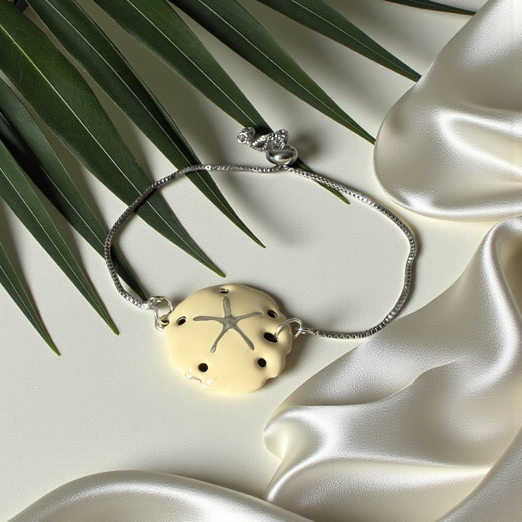 Coastal Keepsake Sand Dollar Bolo Bracelet