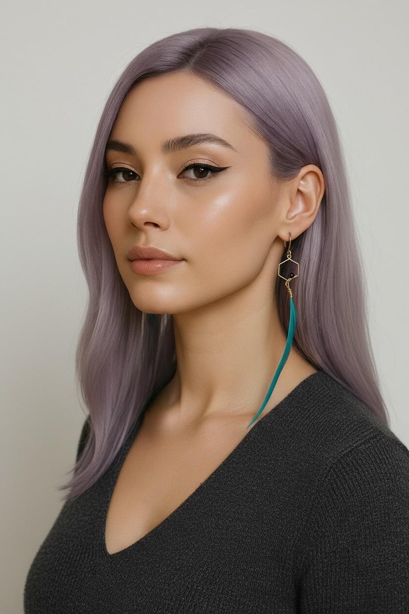 Aqua Skyline Feather Sleek Drops