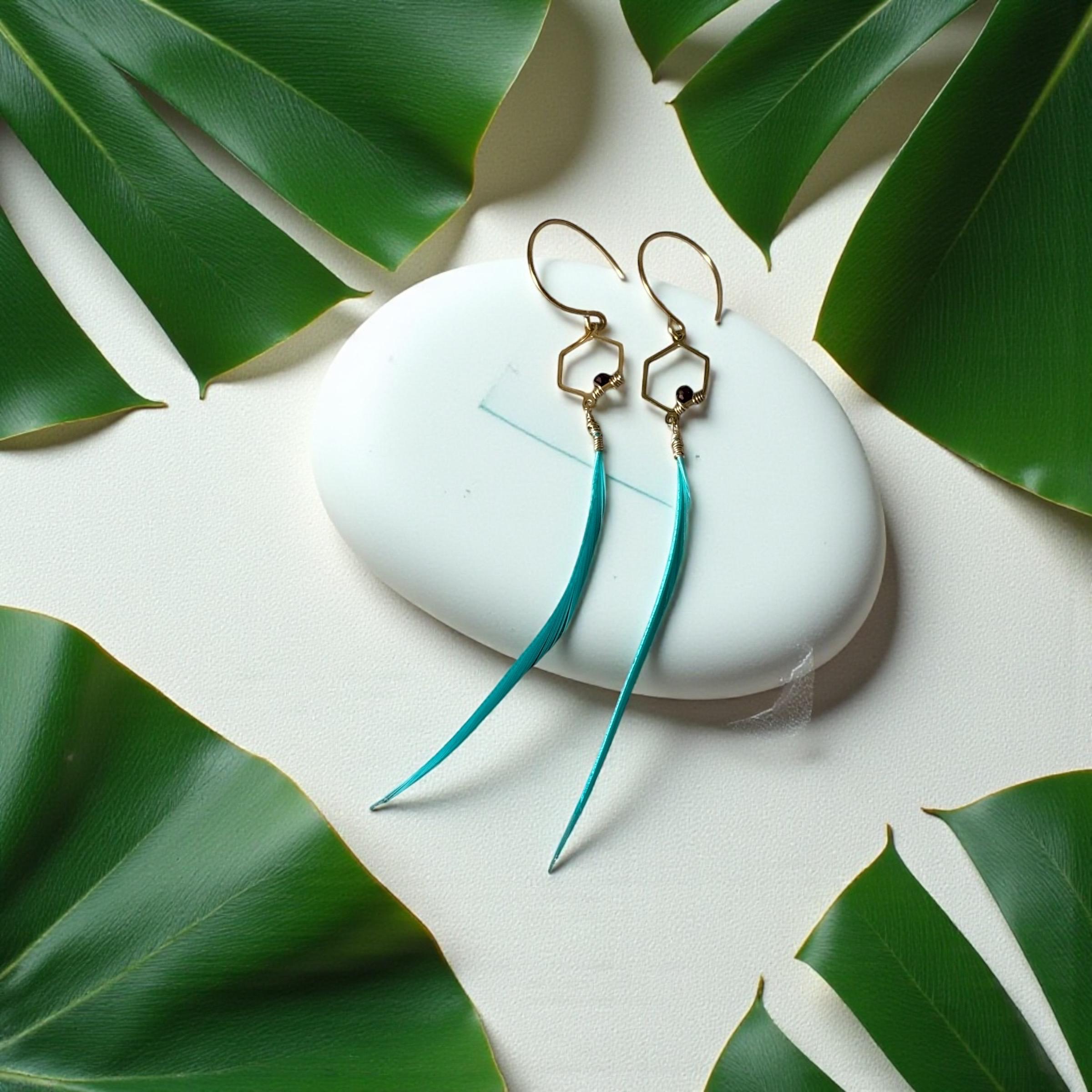 Aqua Skyline Feather Sleek Drops