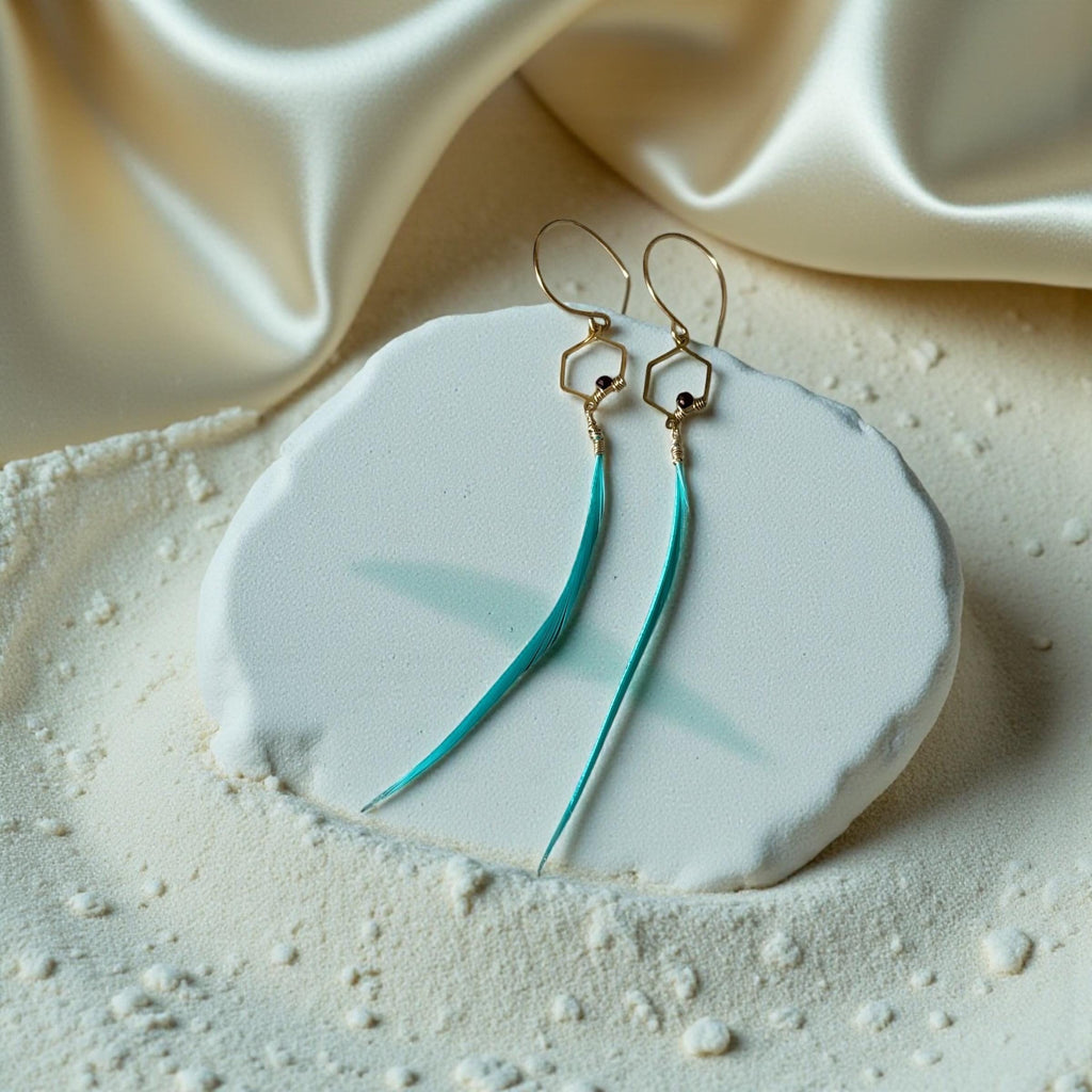 Aqua Skyline Feather Sleek Drops