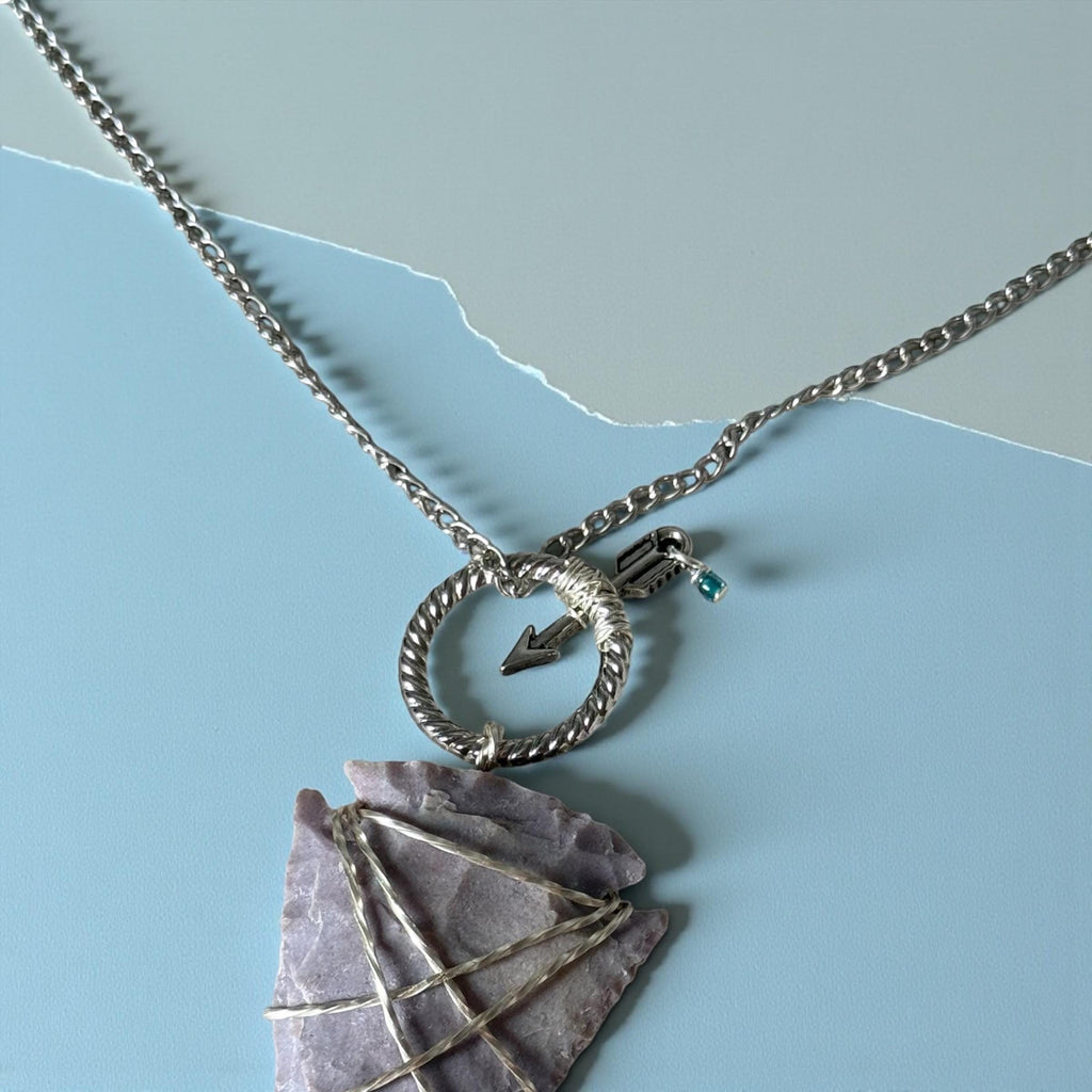 Silver Tide Arrowhead Pendant - Long