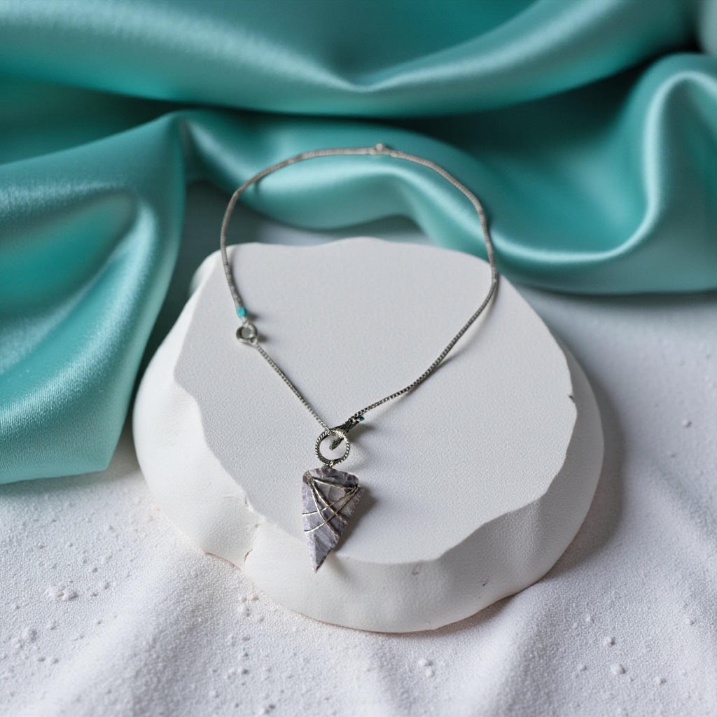 Silver Tide Arrowhead Pendant - Long