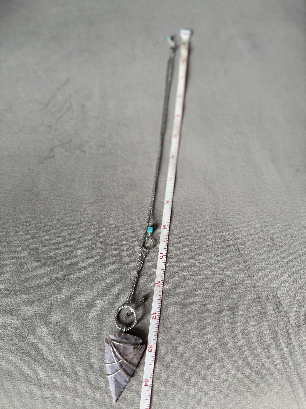 Silver Tide Arrowhead Pendant - Long