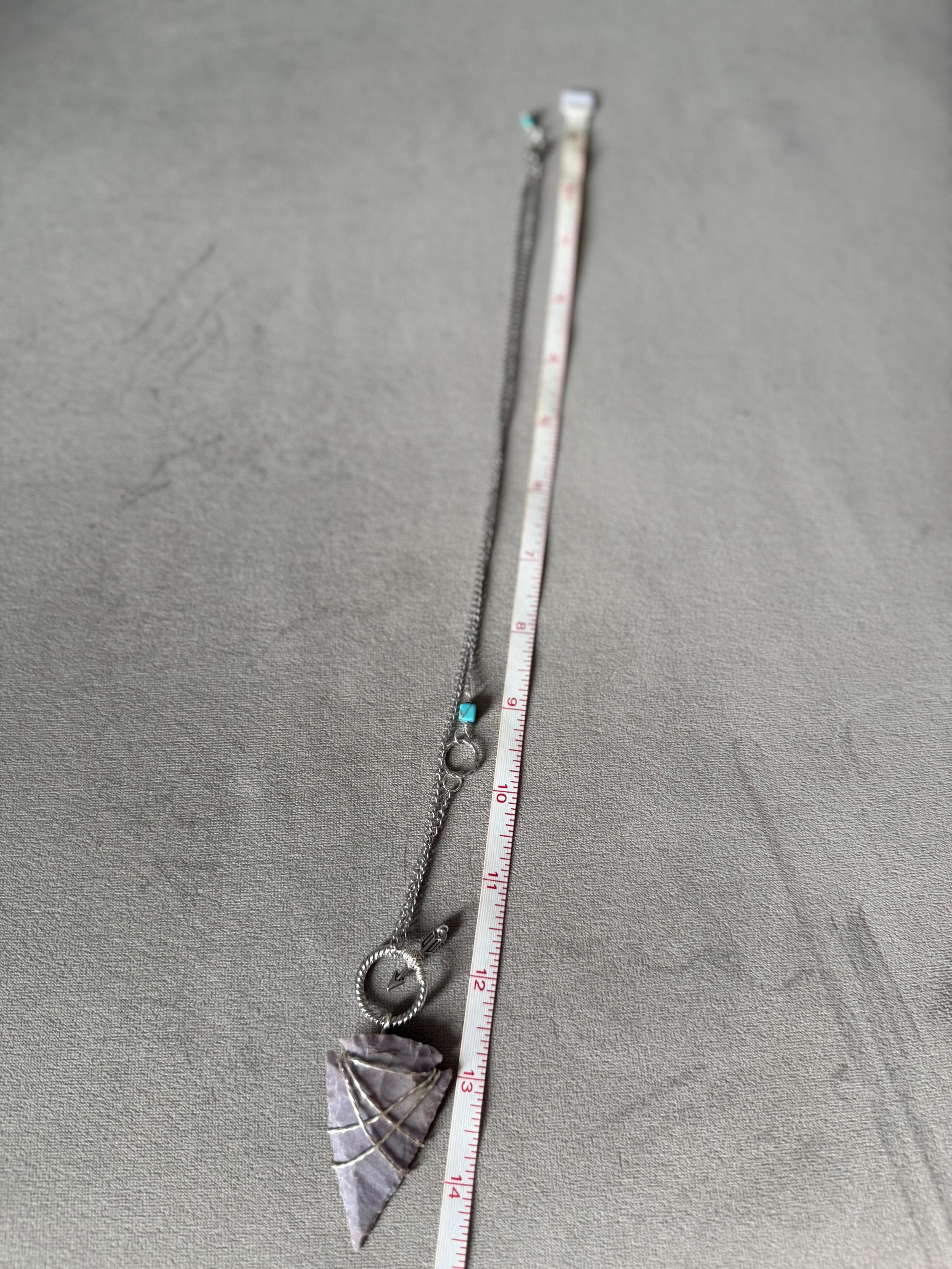 Silver Tide Arrowhead Pendant - Long