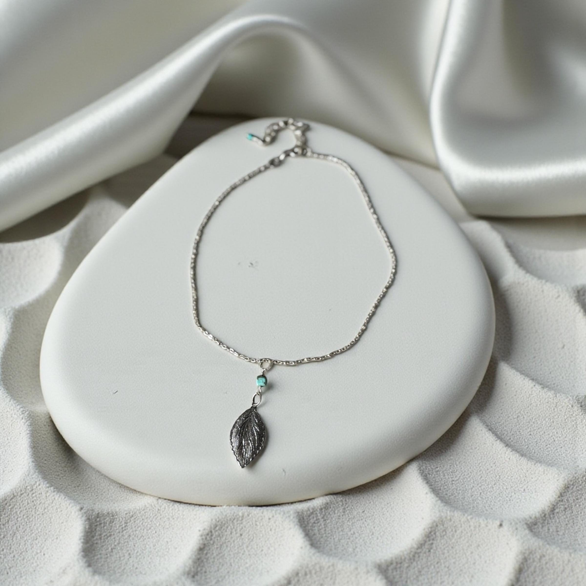 Silver Whisper Leaf Necklace