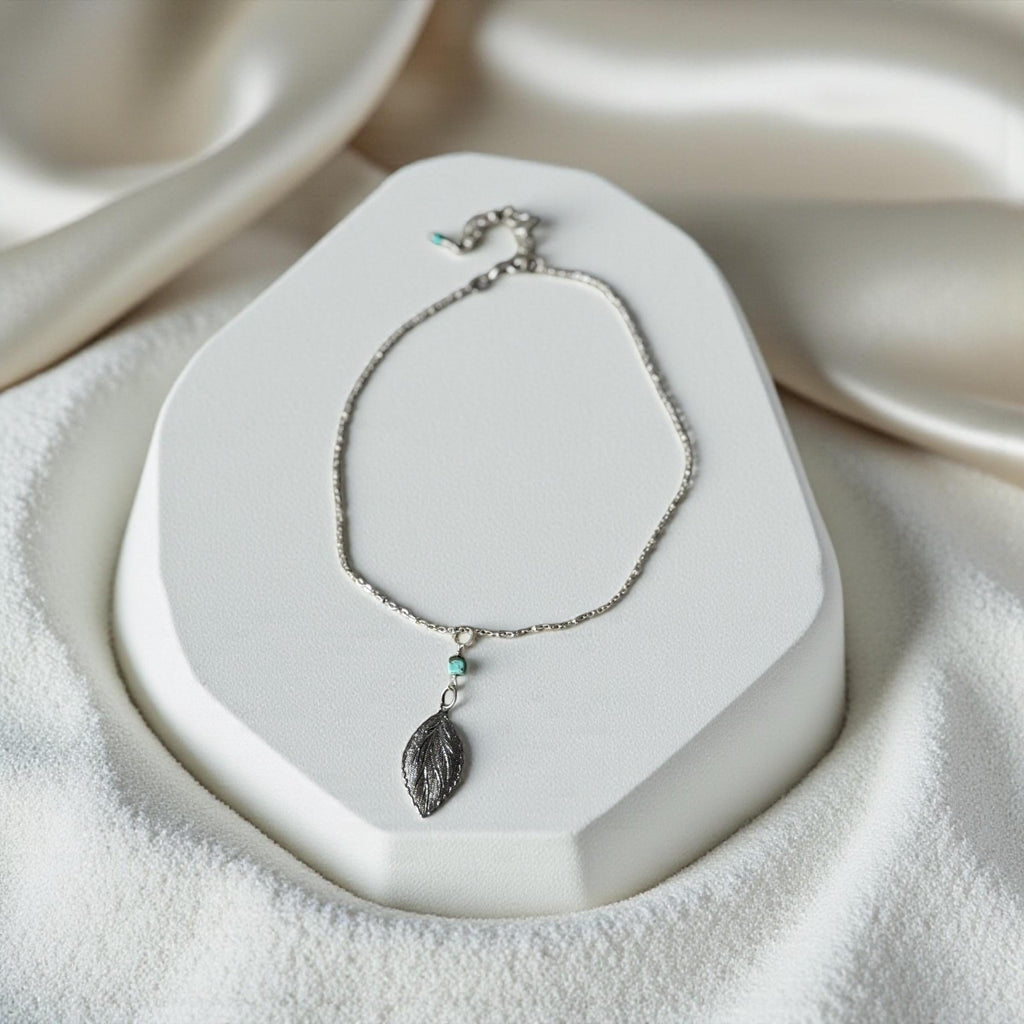 Silver Whisper Leaf Necklace