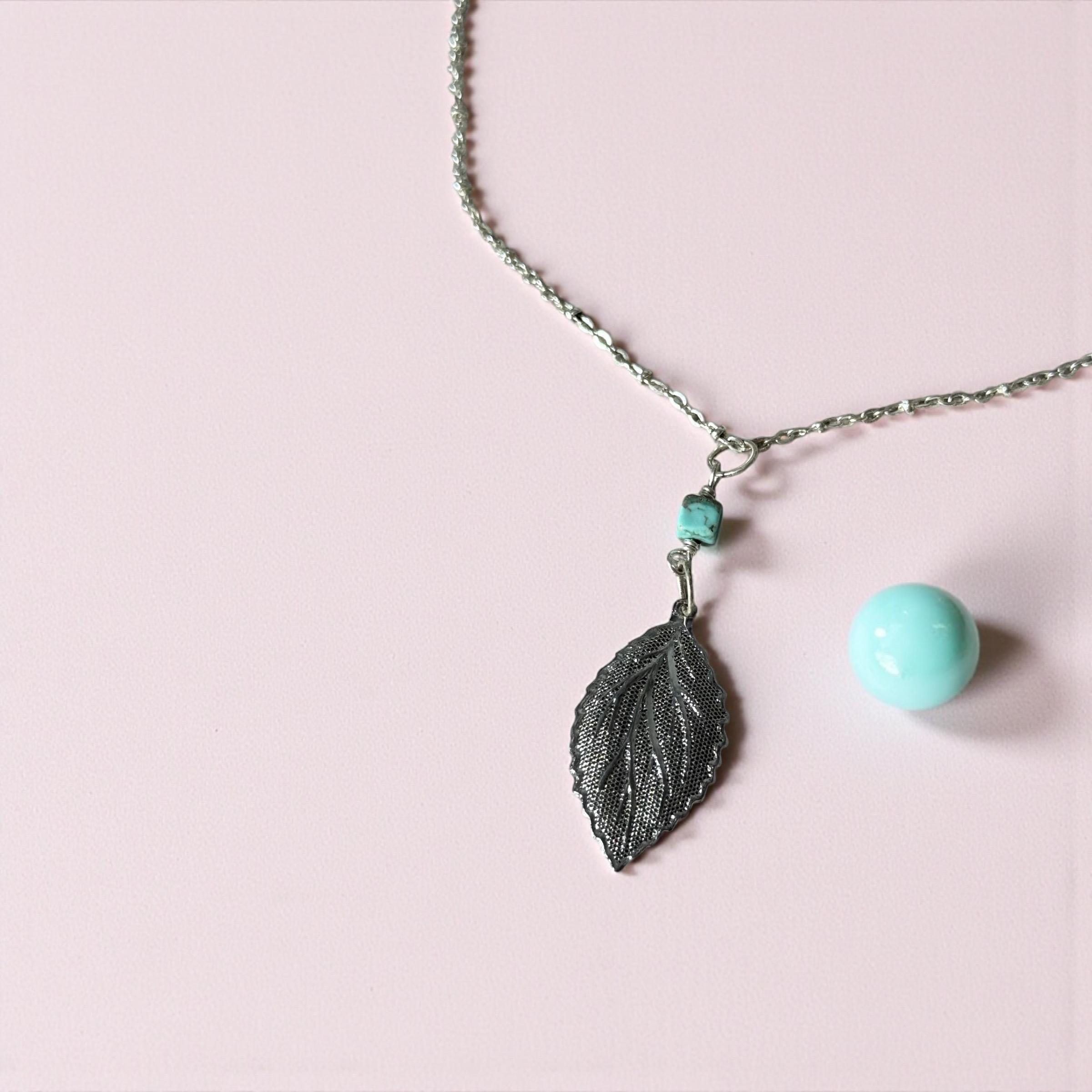 Silver Whisper Leaf Necklace