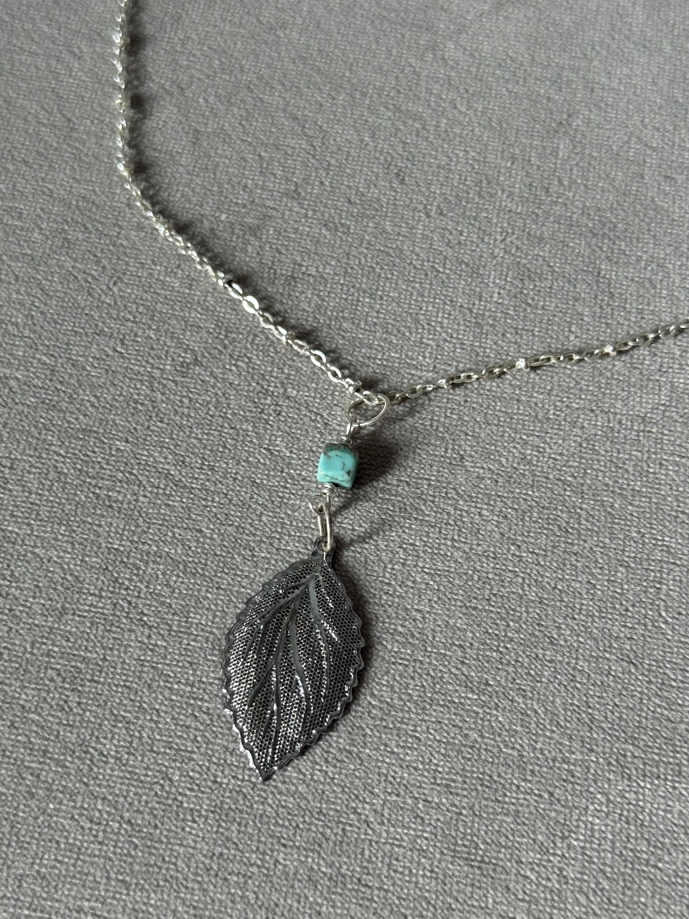 Silver Whisper Leaf Necklace