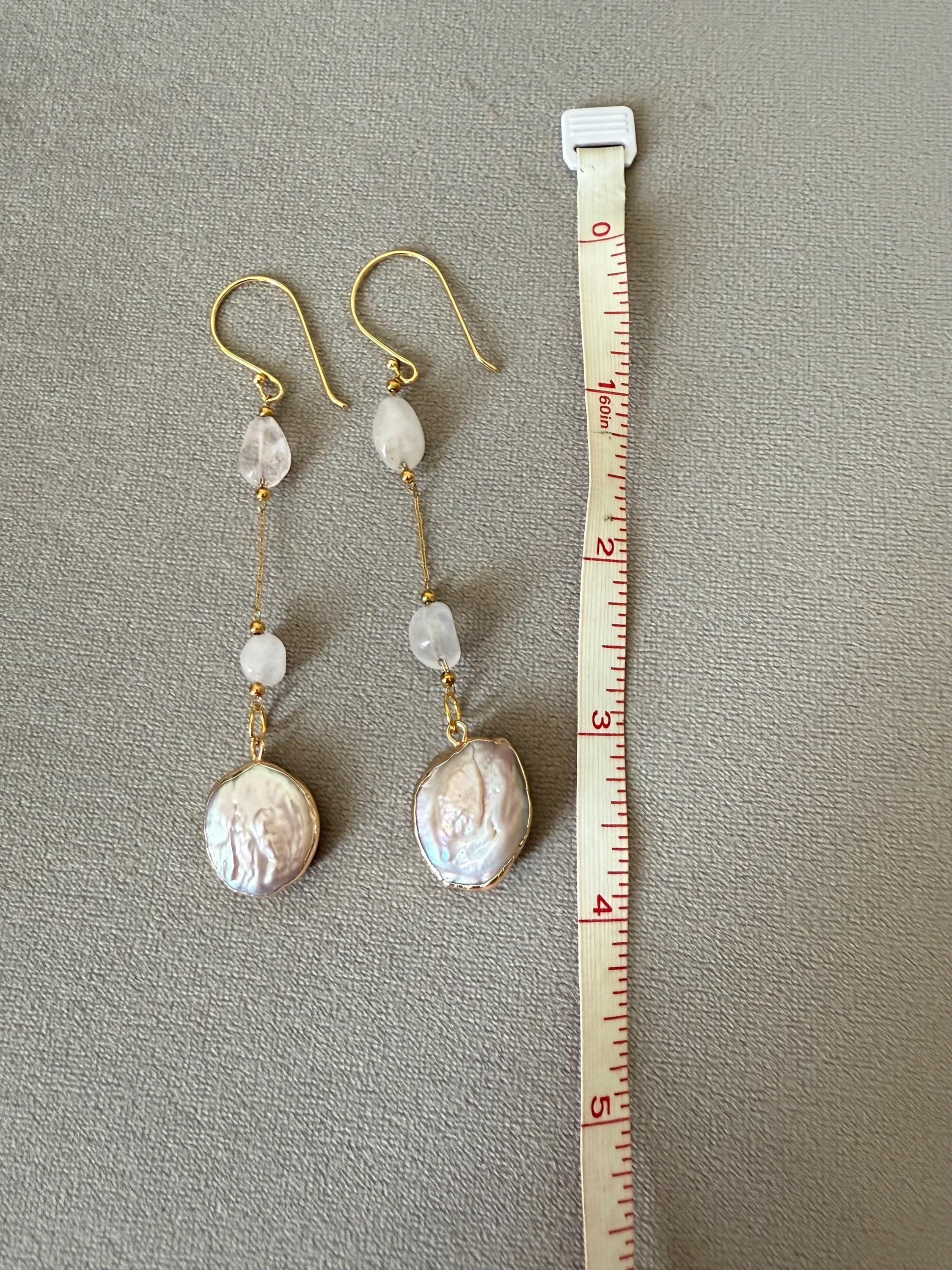 Golden Tides Baroque Drop Earrings