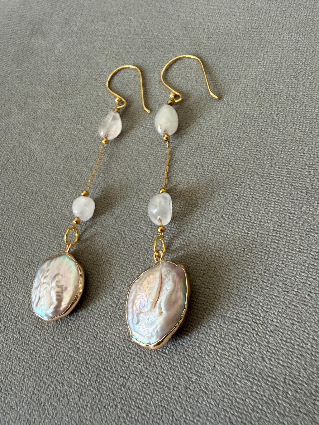 Golden Tides Baroque Drop Earrings