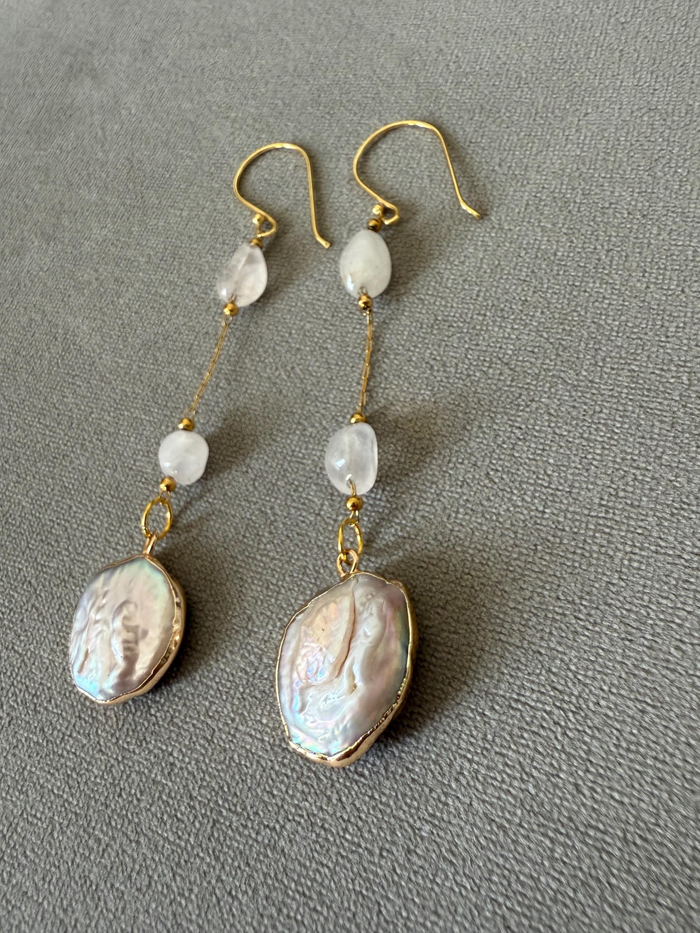 Golden Tides Baroque Drop Earrings