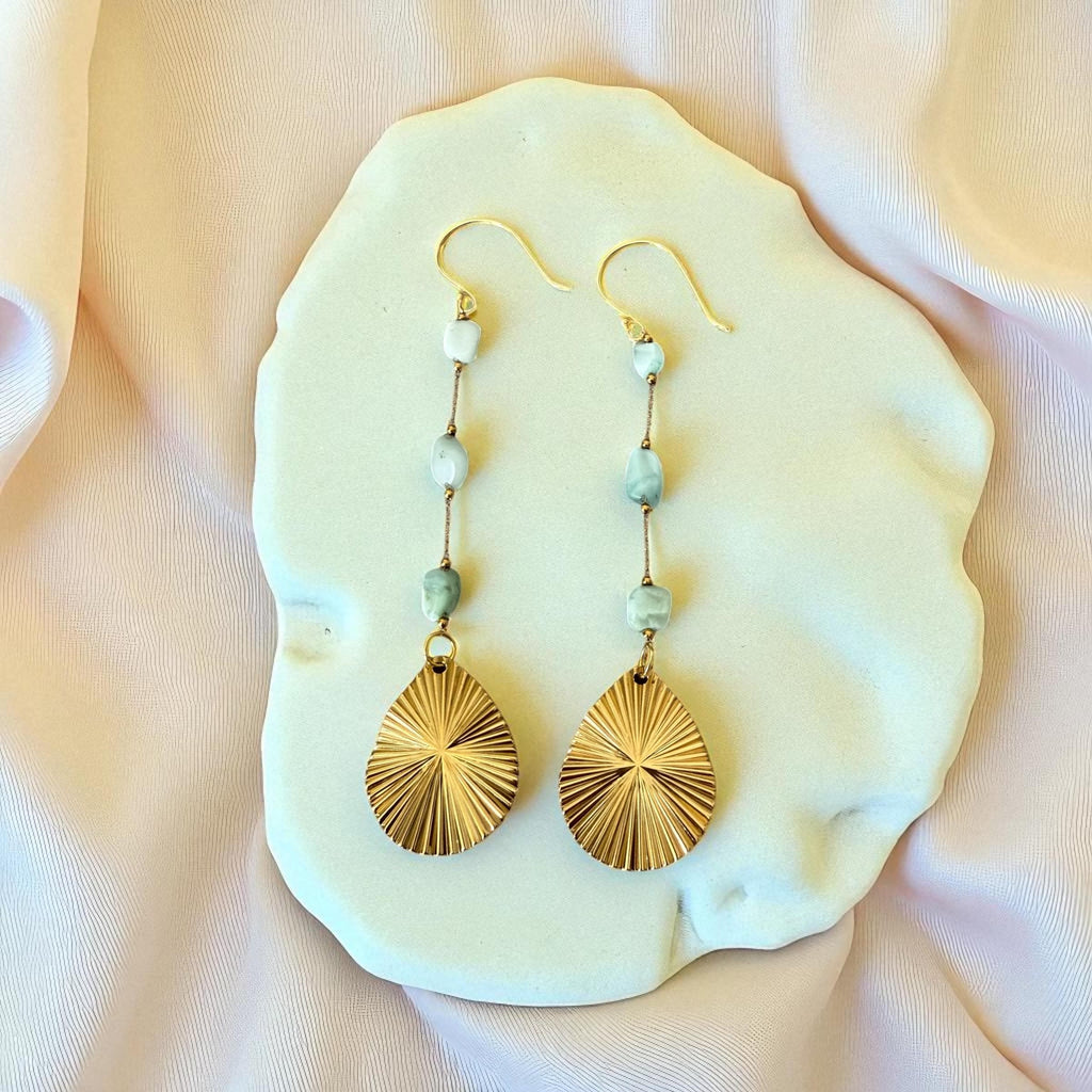 Solar Drift Drop Earrings – Golden Horizon Collection