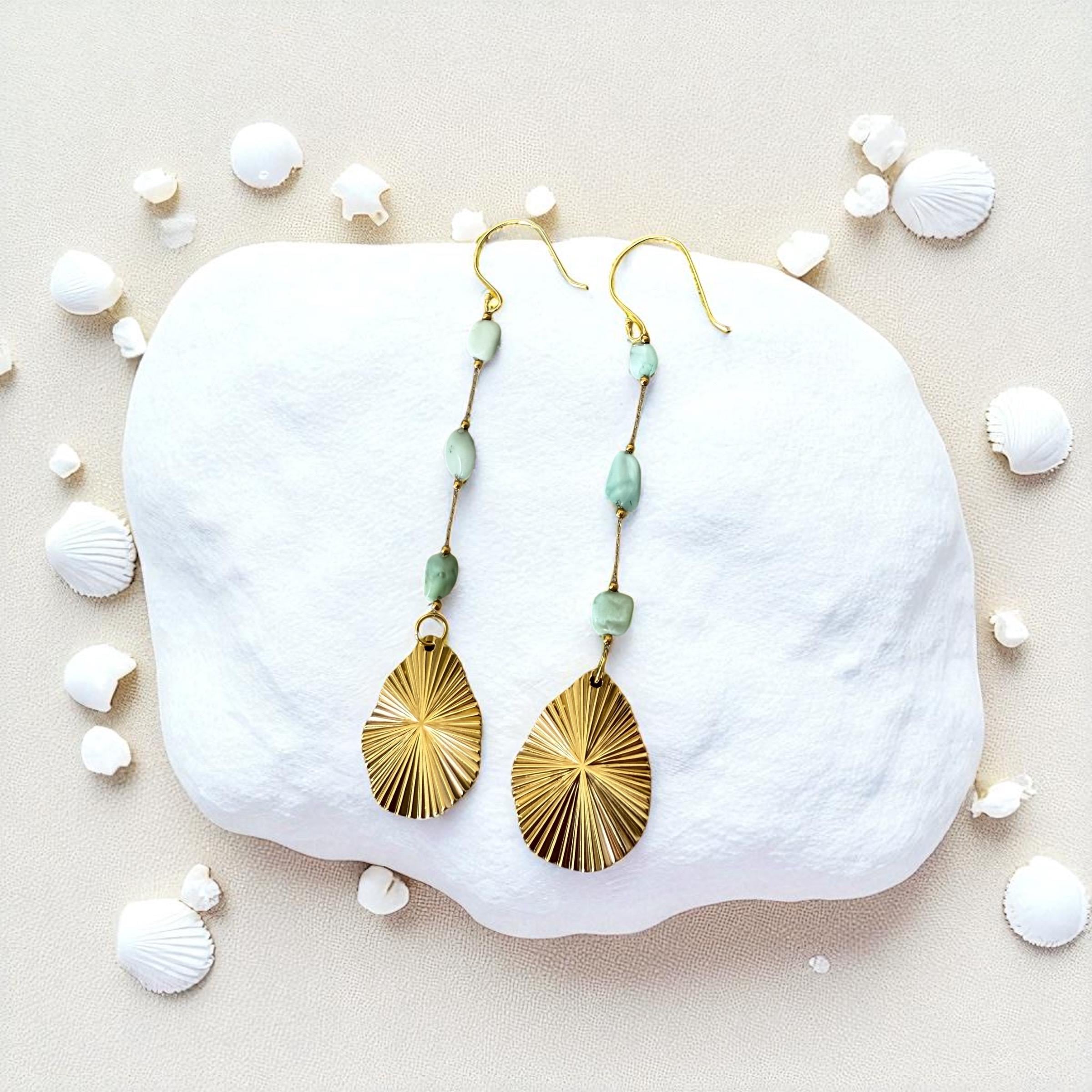 Solar Drift Drop Earrings – Golden Horizon Collection