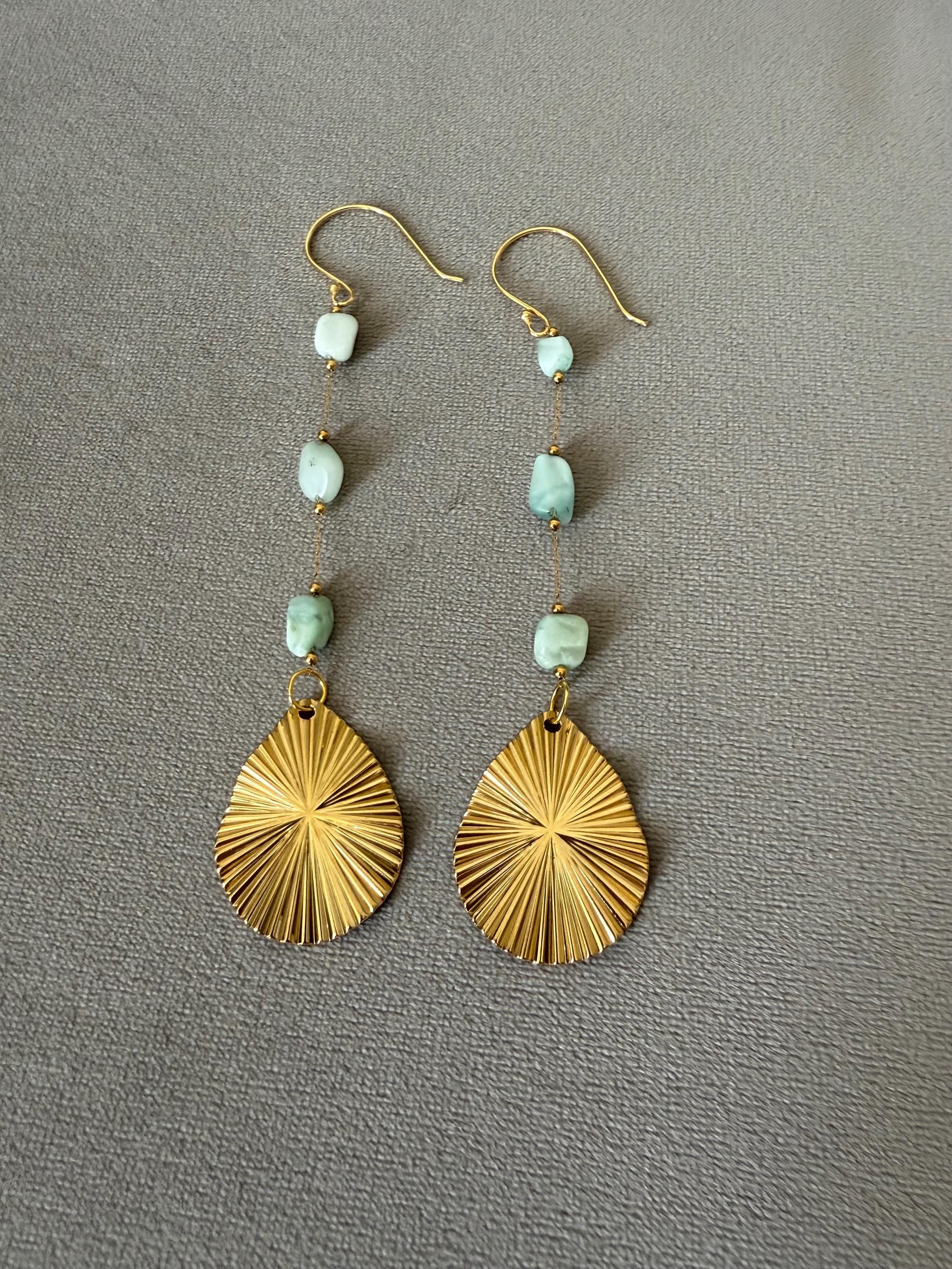 Solar Drift Drop Earrings – Golden Horizon Collection